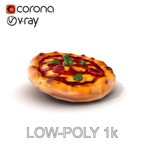 Traditional Italian Pizza D Model Pack Low-poly 3D model 5