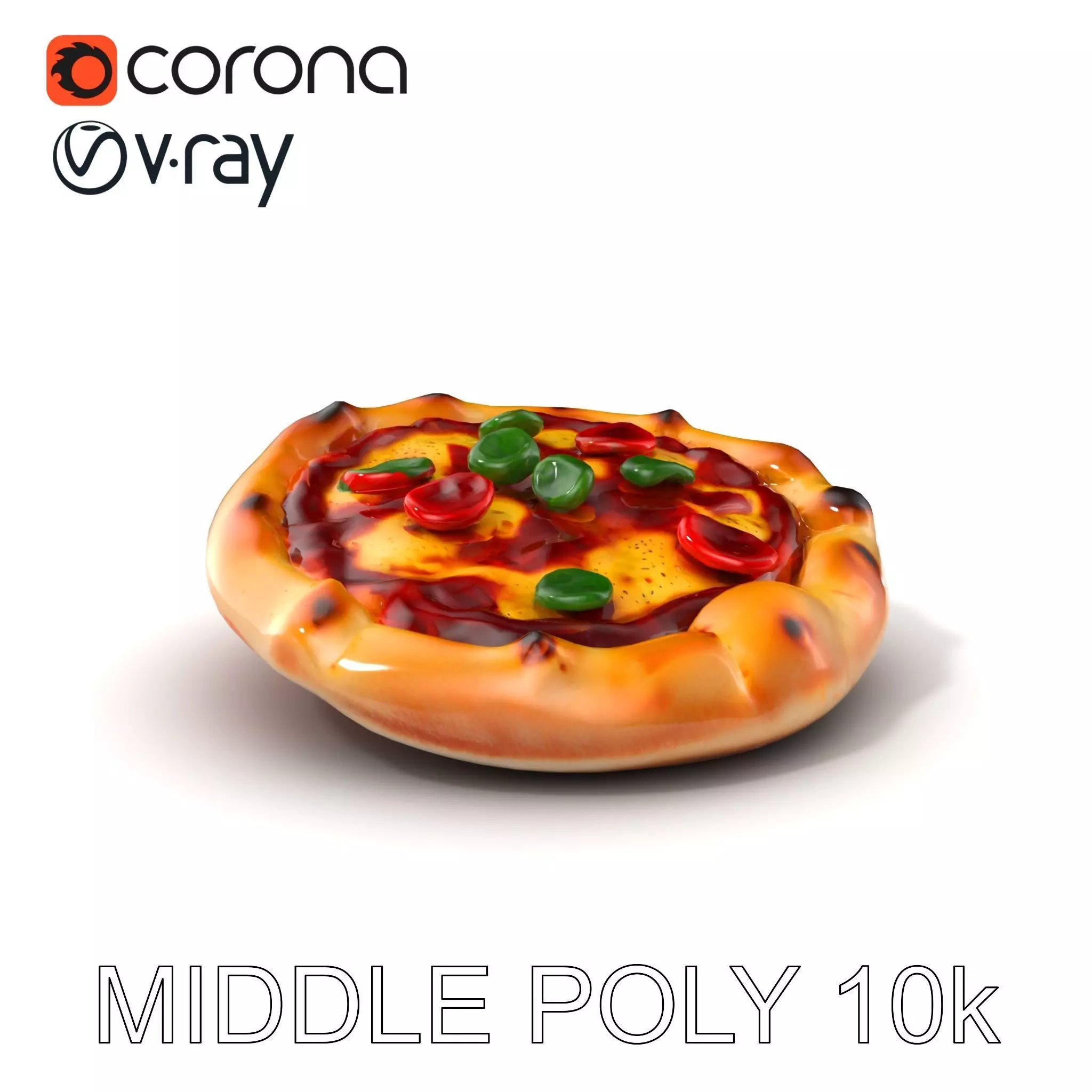 Traditional Italian Pizza D Model Pack Low-poly 3D model_0