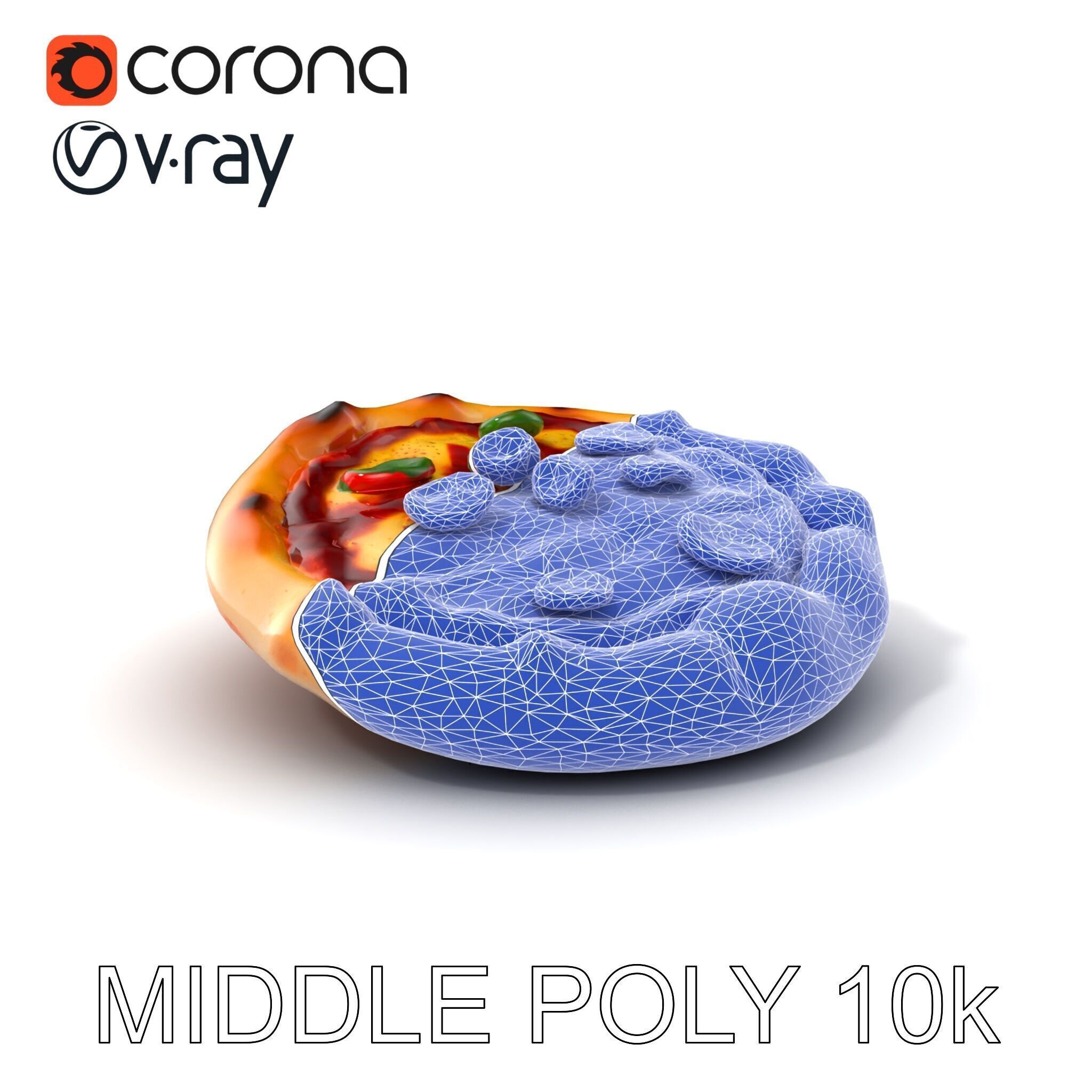 Traditional Italian Pizza D Model Pack Low-poly 3D model_6