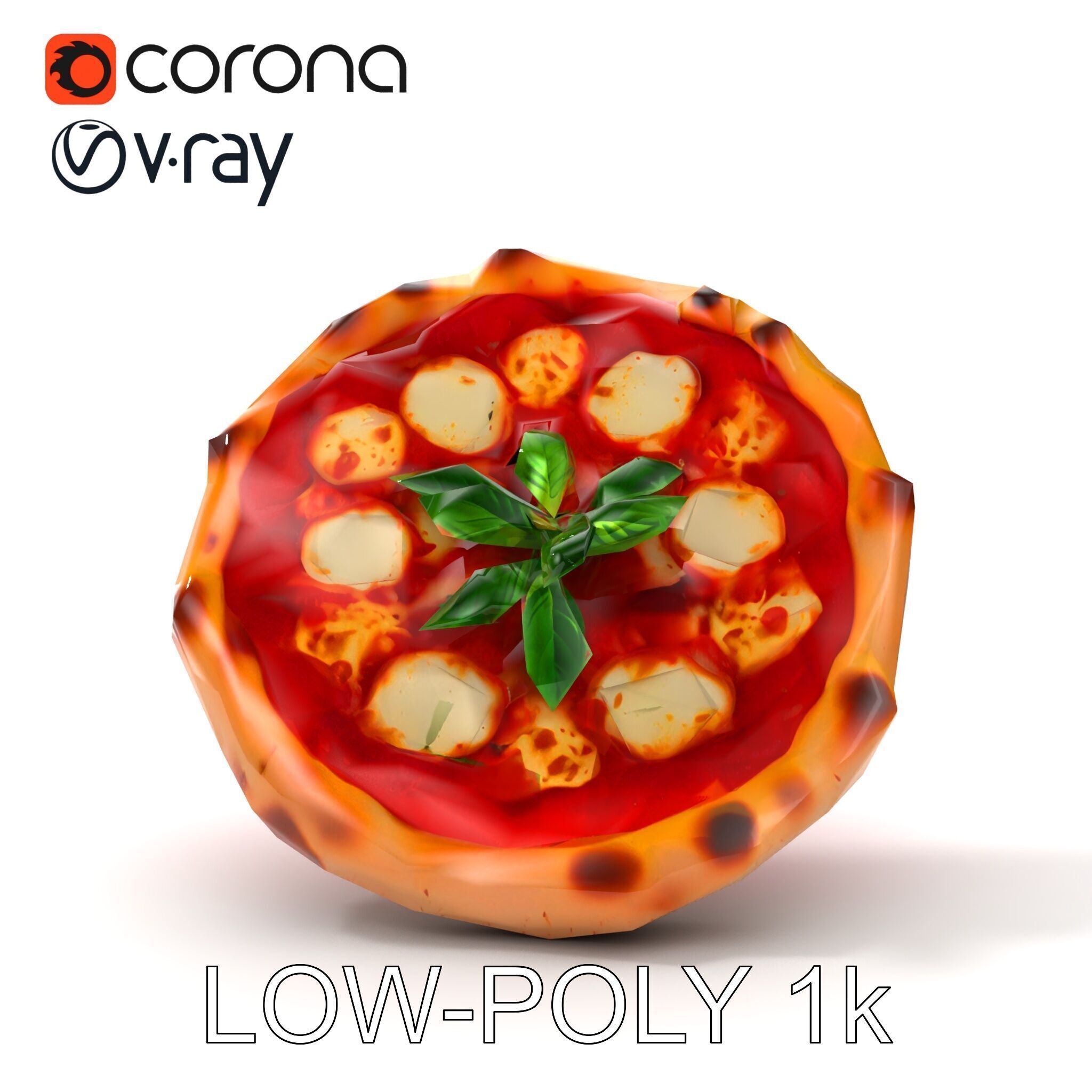 Authentic Neapolitan Pizza D model pack Low-poly 3D model_14