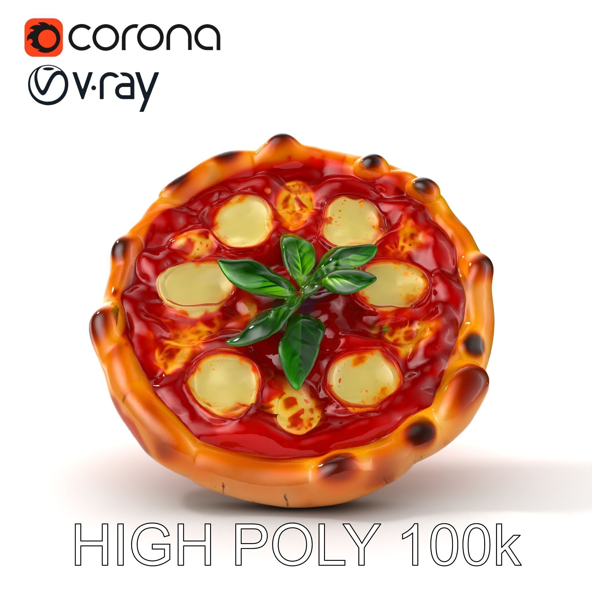 Authentic Neapolitan Pizza D model pack Low-poly 3D model_27