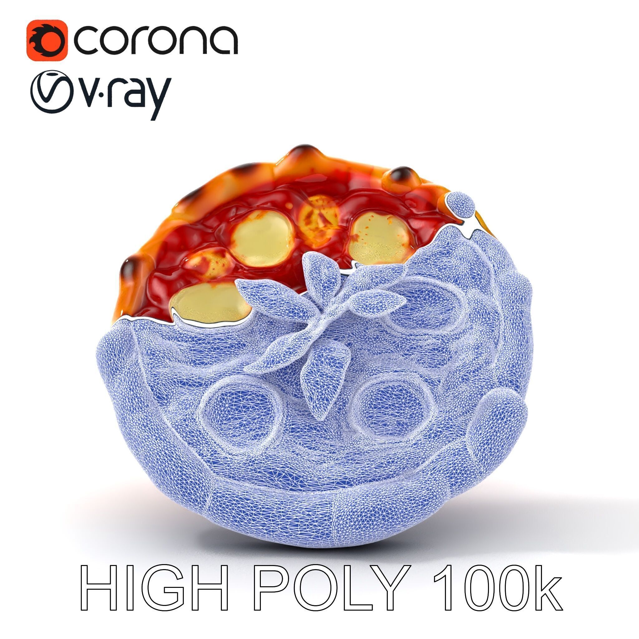 Authentic Neapolitan Pizza D model pack Low-poly 3D model_29