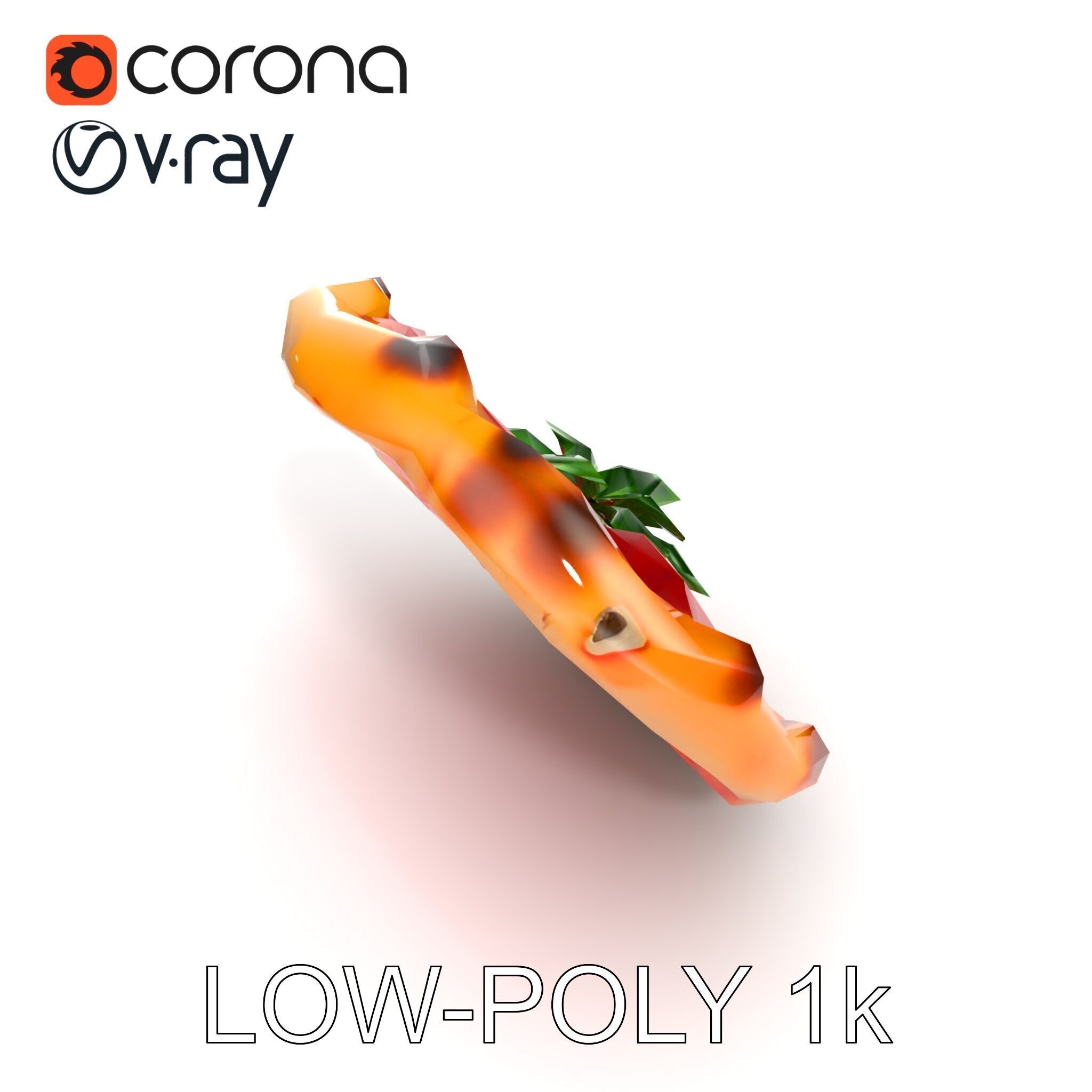 Authentic Neapolitan Pizza D model pack Low-poly 3D model_15