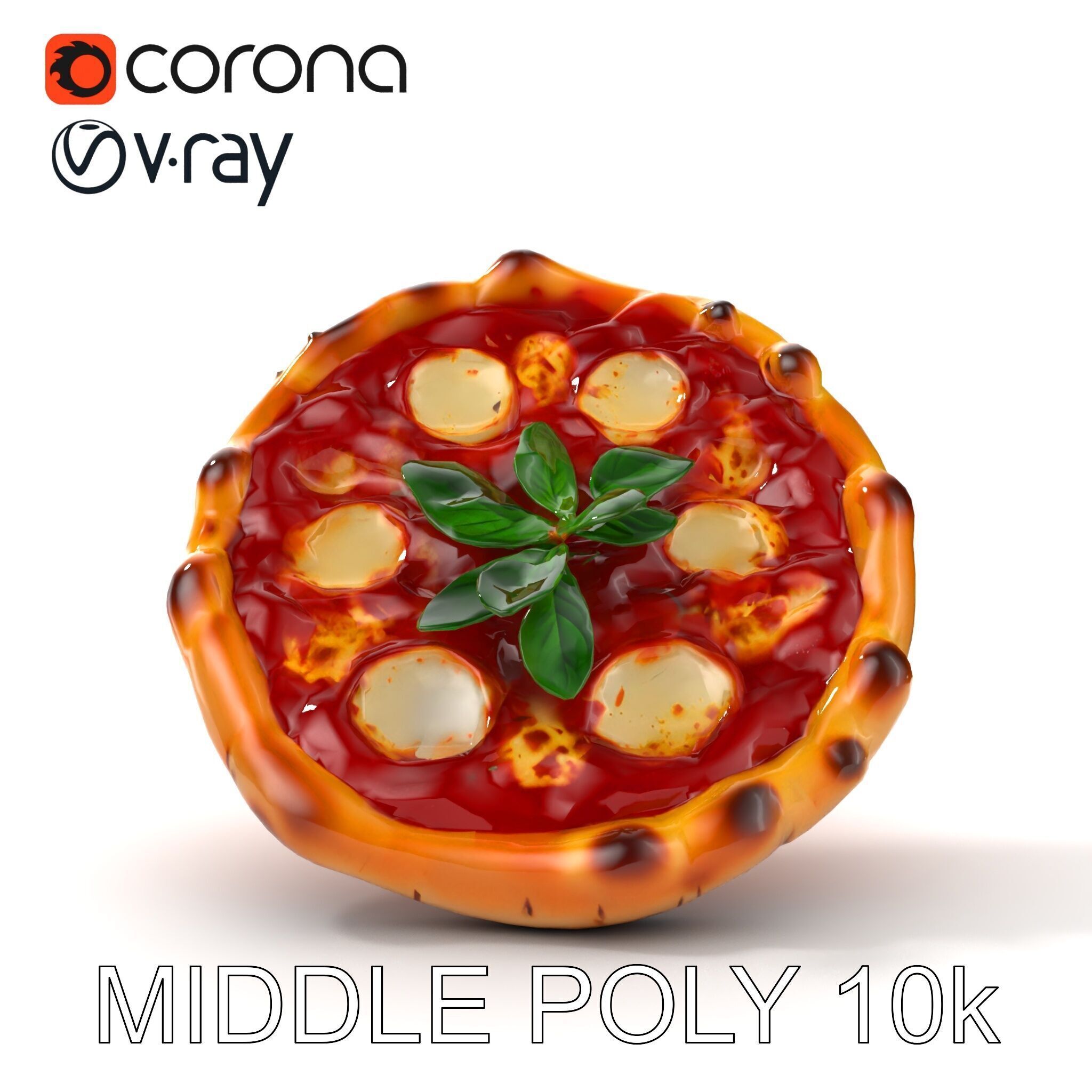 Authentic Neapolitan Pizza D model pack Low-poly 3D model_28