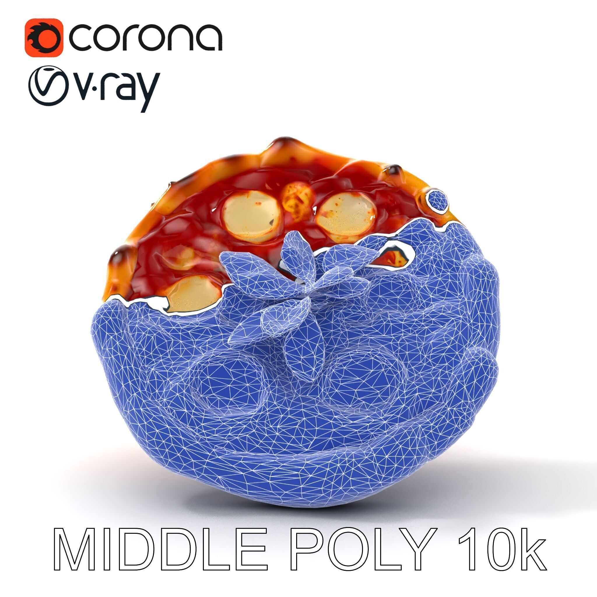 Authentic Neapolitan Pizza D model pack Low-poly 3D model_30