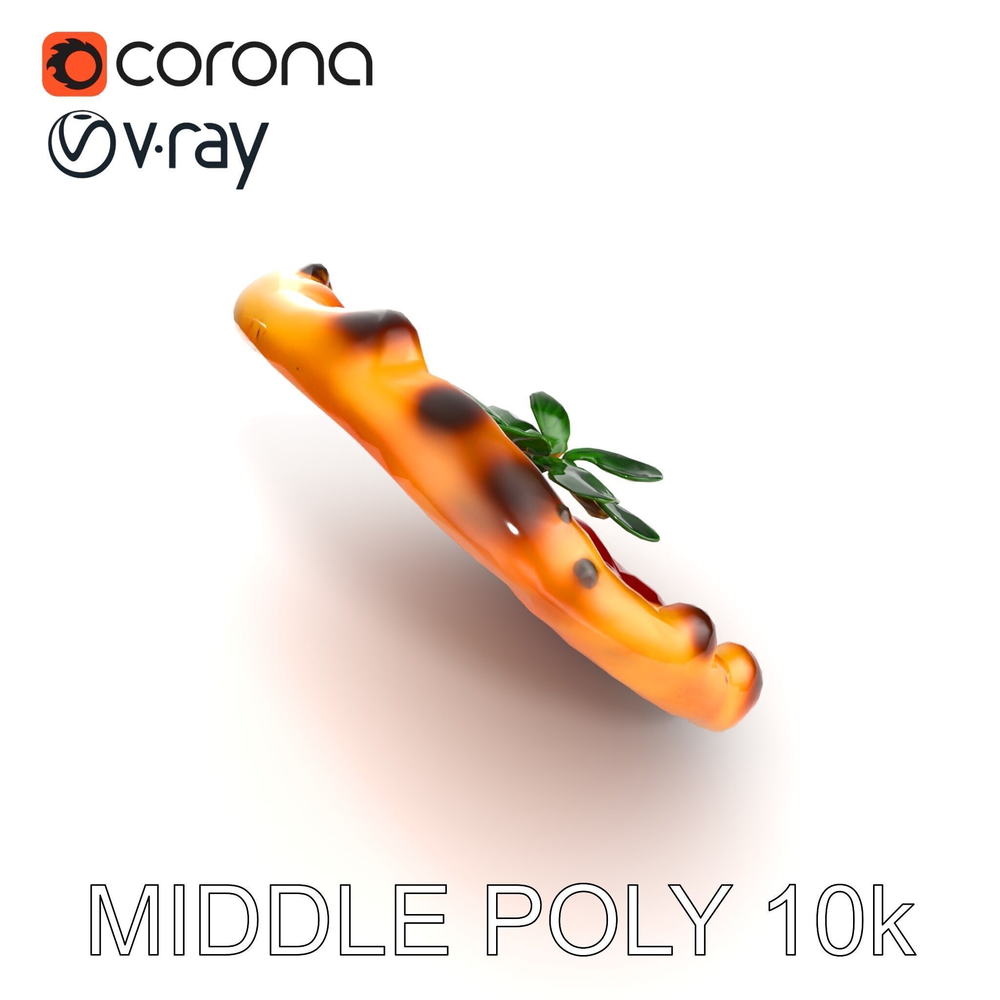 Authentic Neapolitan Pizza D model pack Low-poly 3D model_12