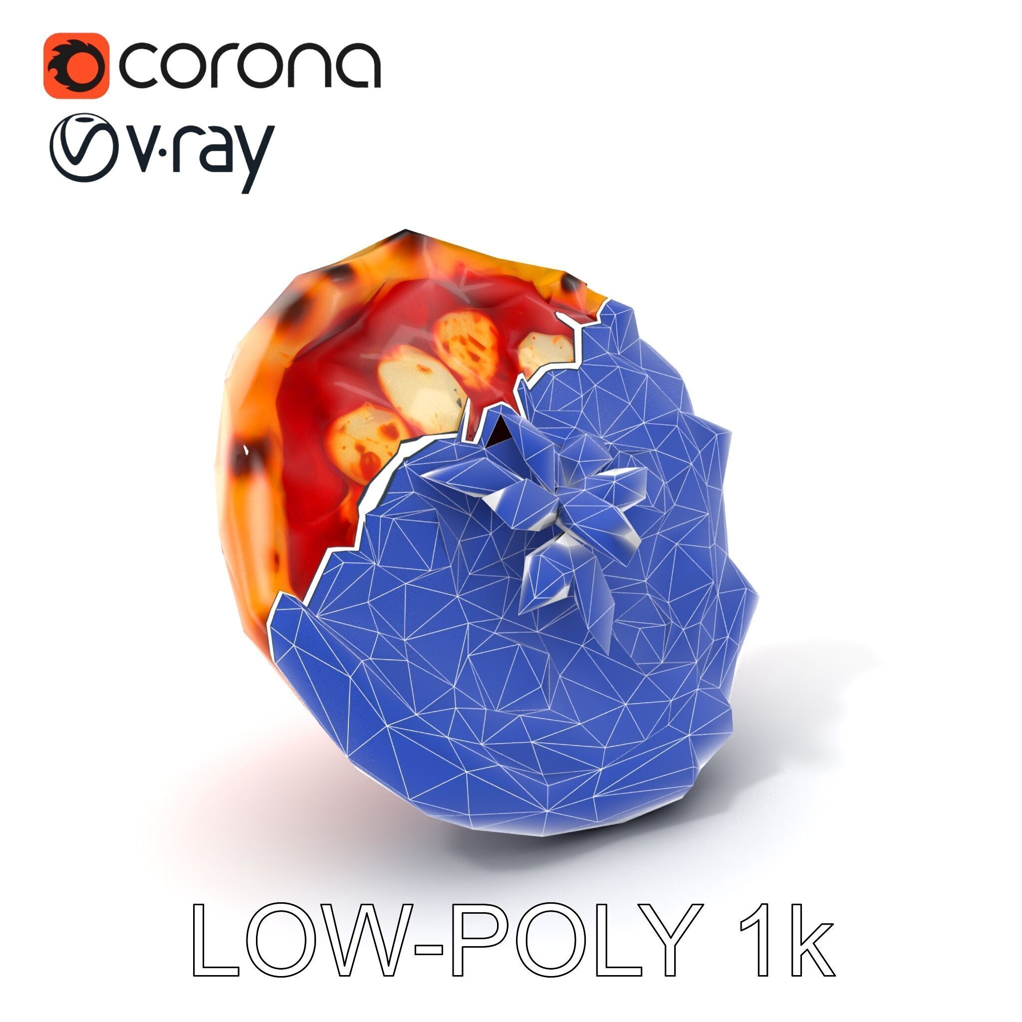 Authentic Neapolitan Pizza D model pack Low-poly 3D model_7