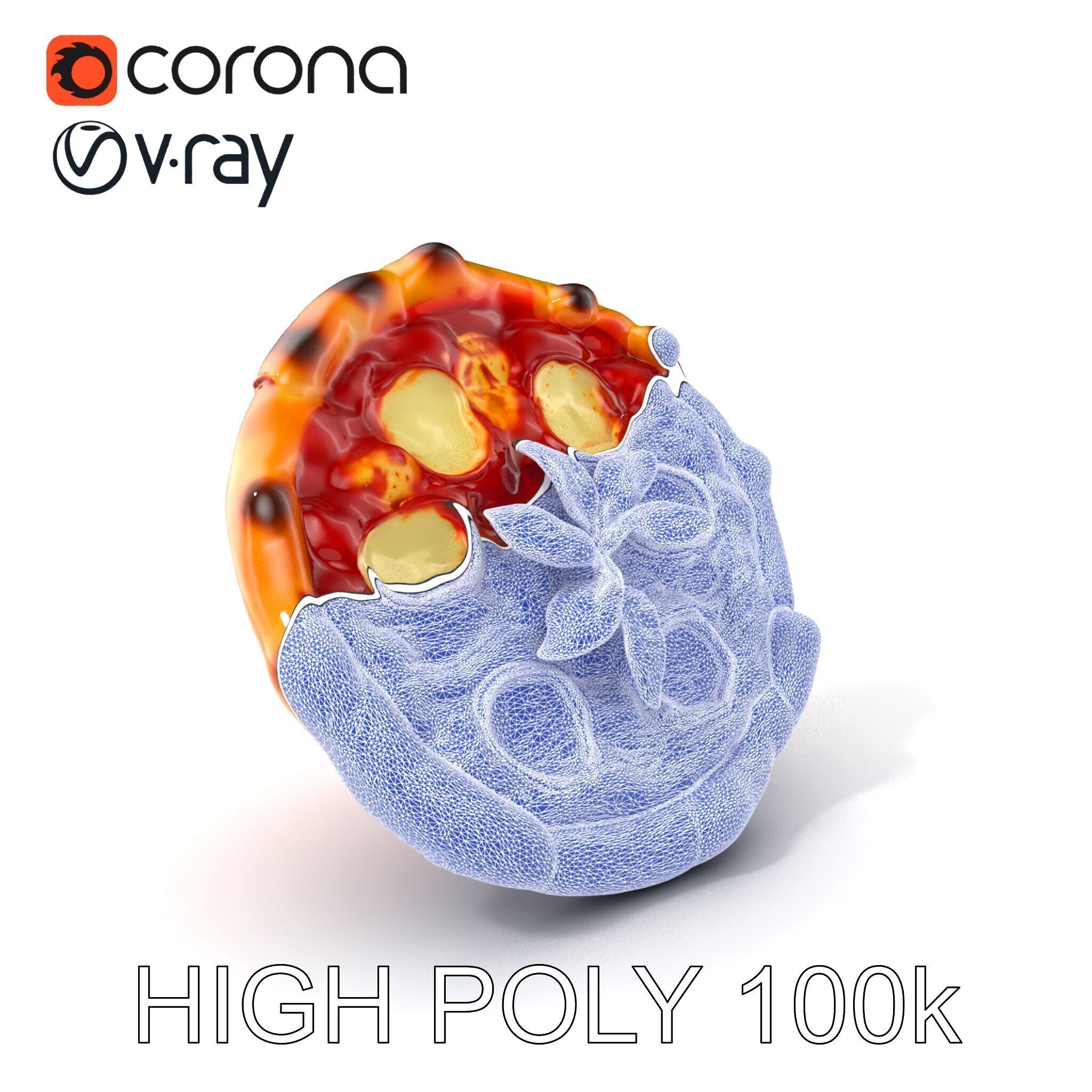 Authentic Neapolitan Pizza D model pack Low-poly 3D model_10