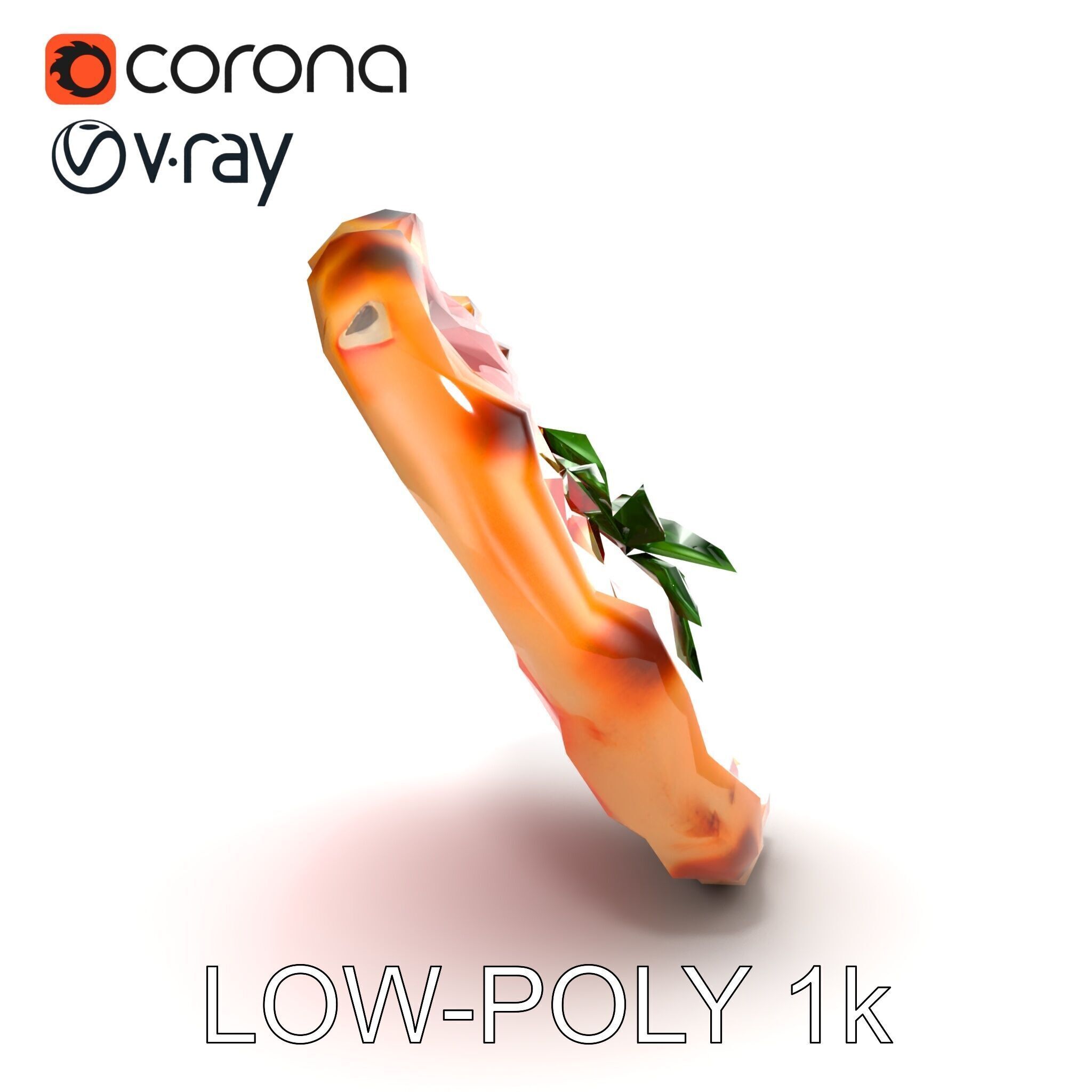 Authentic Neapolitan Pizza D model pack Low-poly 3D model_16