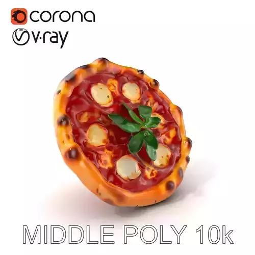 Authentic Neapolitan Pizza D model pack Low-poly 3D model