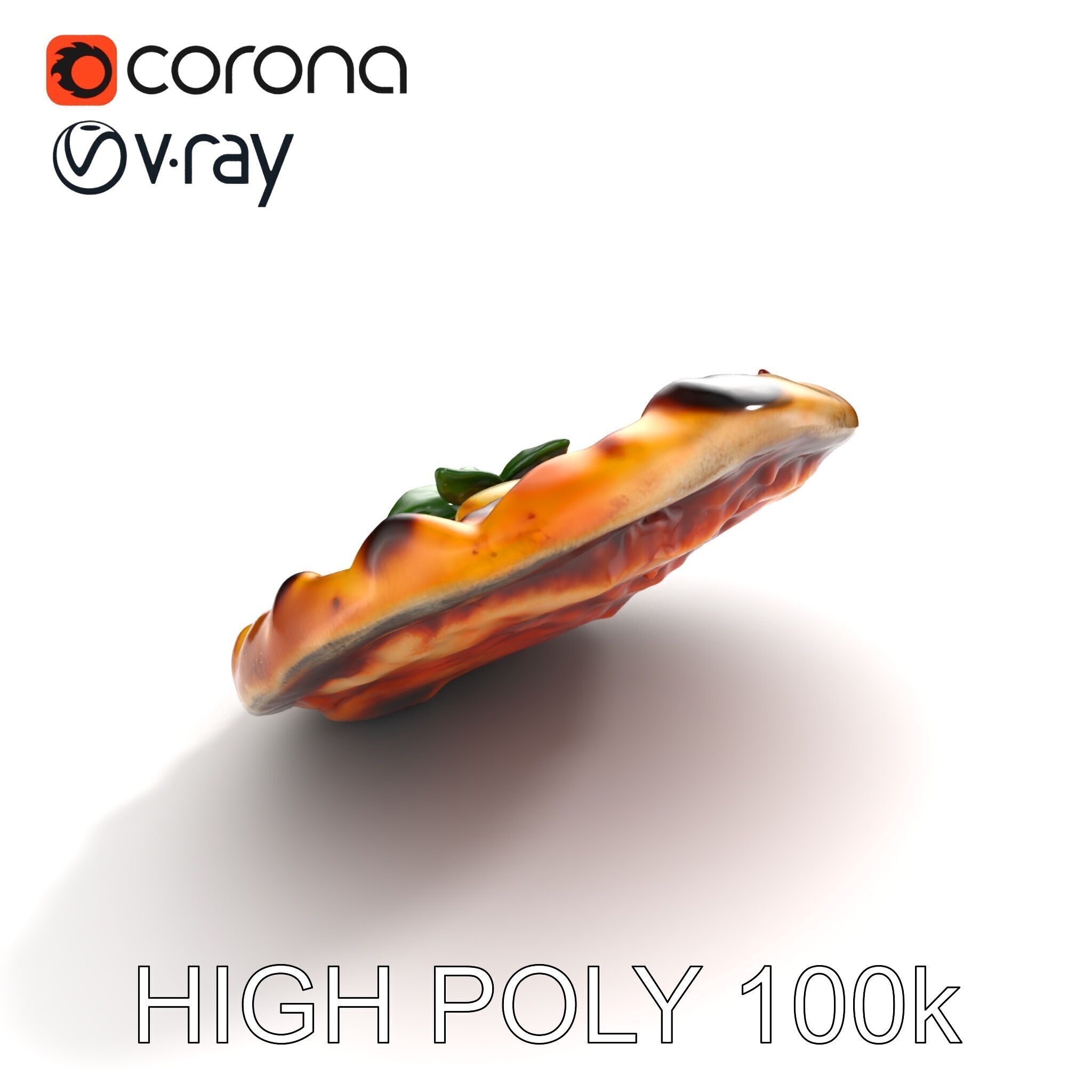 Traditional WoodFired Pizza D Model Pack Low-poly 3D model_25