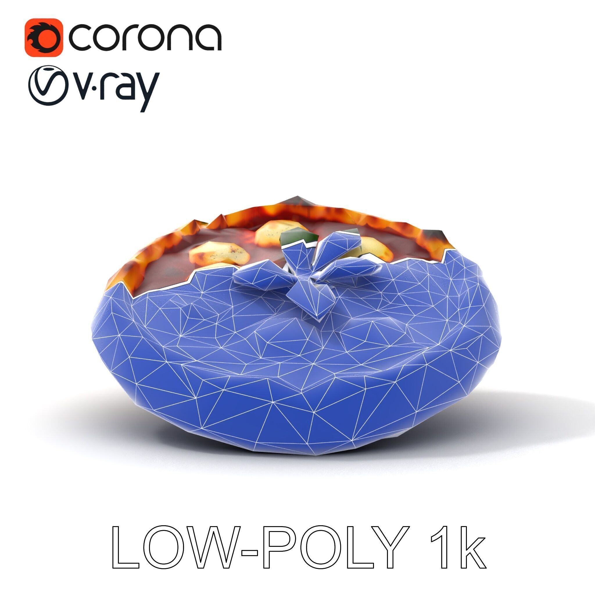 Traditional WoodFired Pizza D Model Pack Low-poly 3D model_30