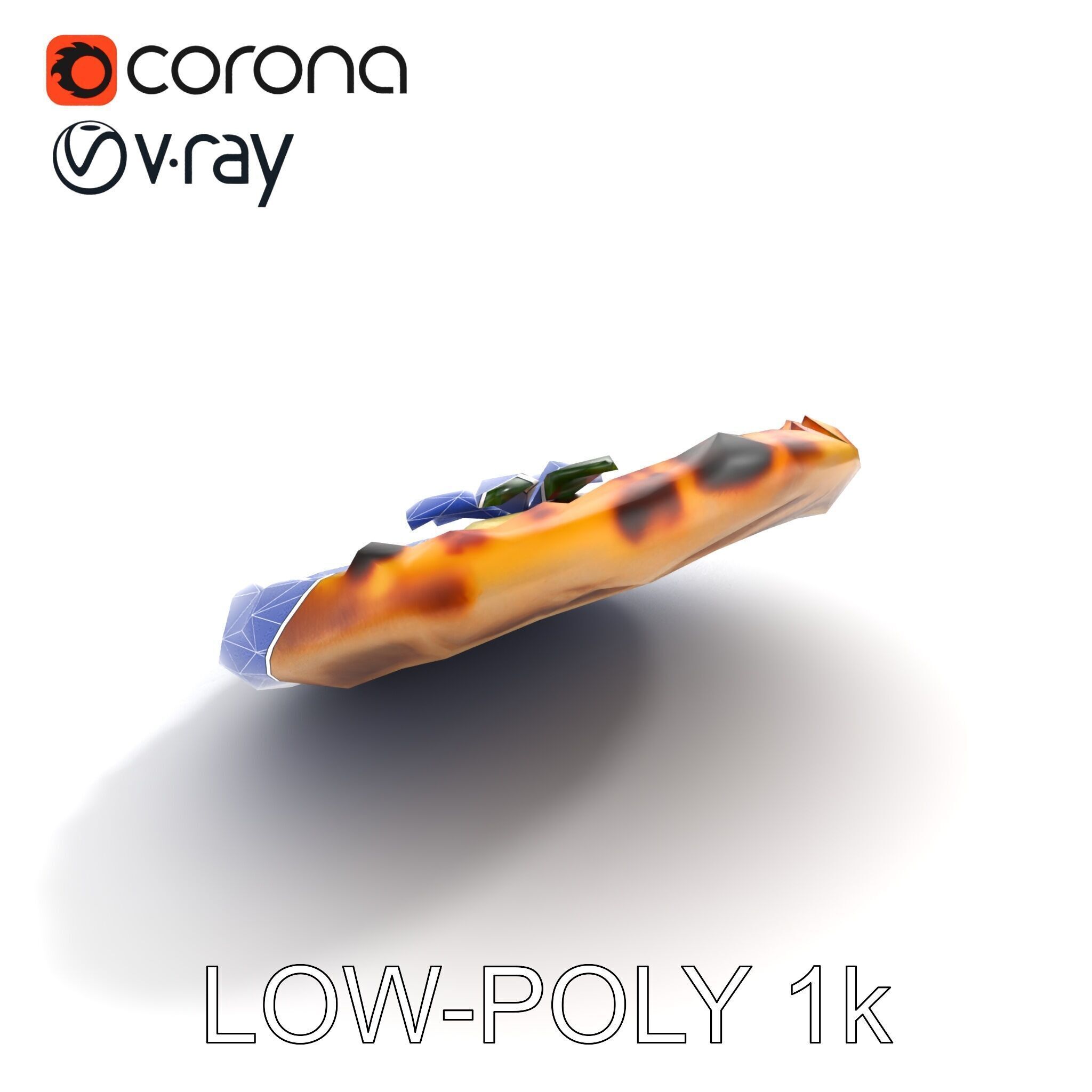 Traditional WoodFired Pizza D Model Pack Low-poly 3D model_14