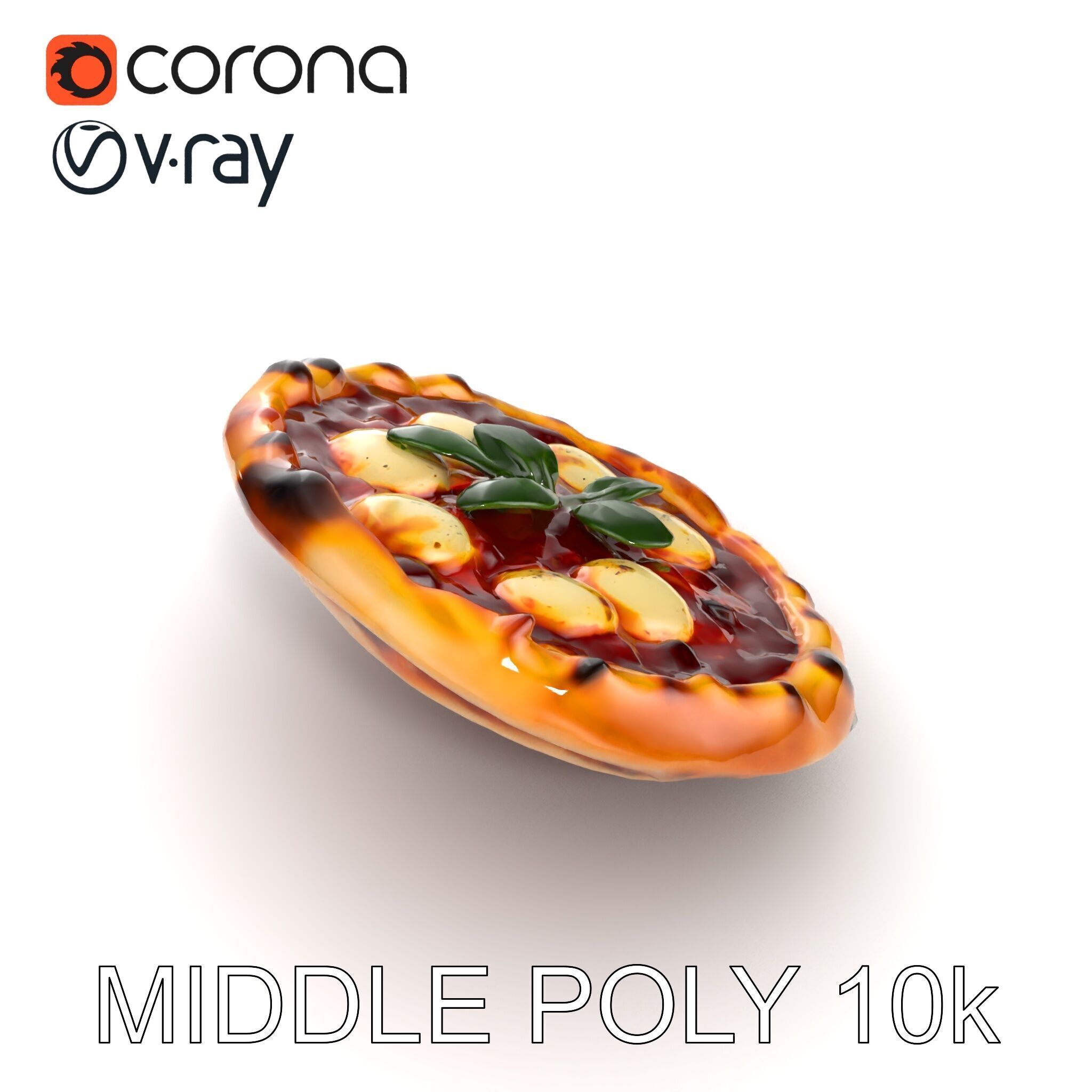 Traditional WoodFired Pizza D Model Pack Low-poly 3D model_24