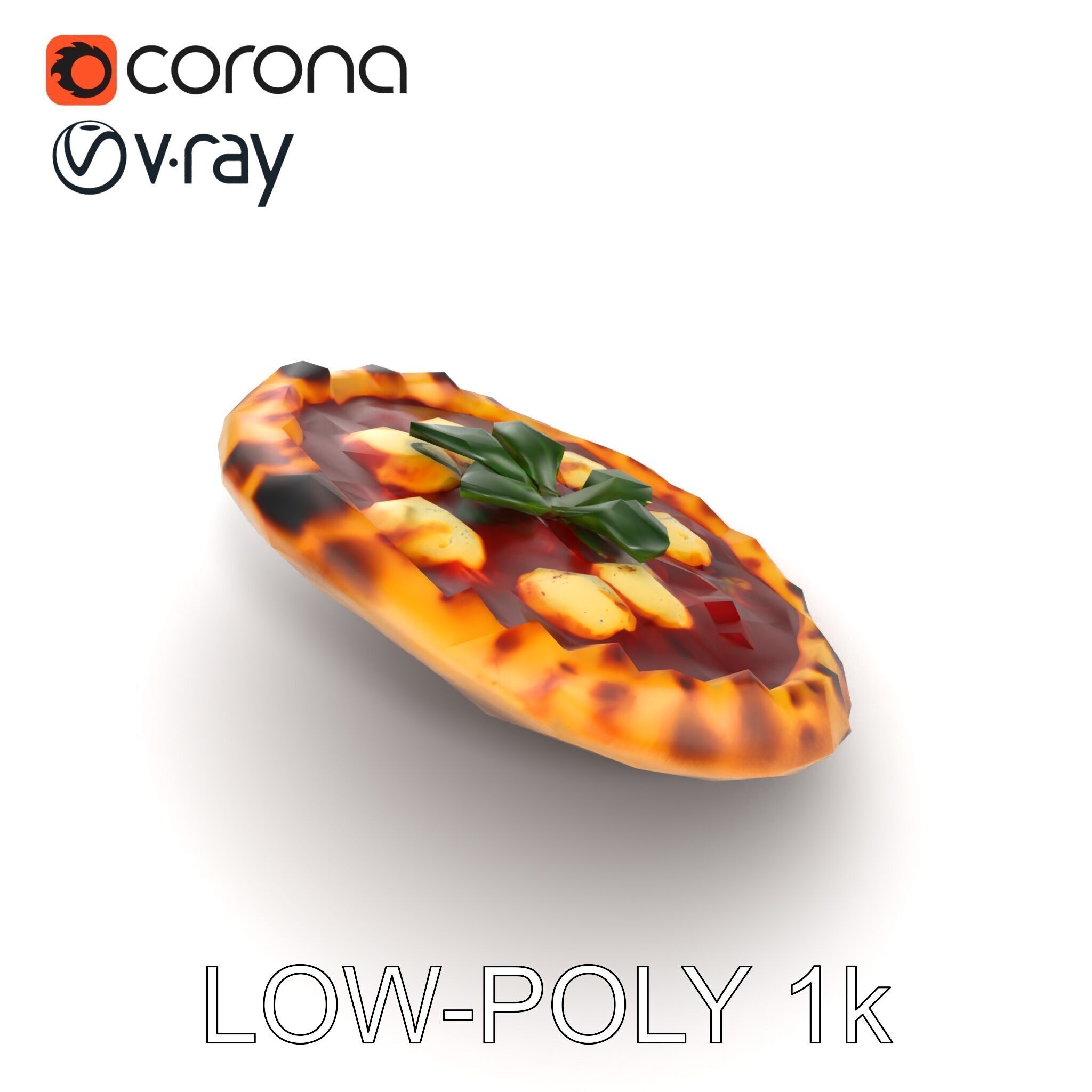 Traditional WoodFired Pizza D Model Pack Low-poly 3D model_17