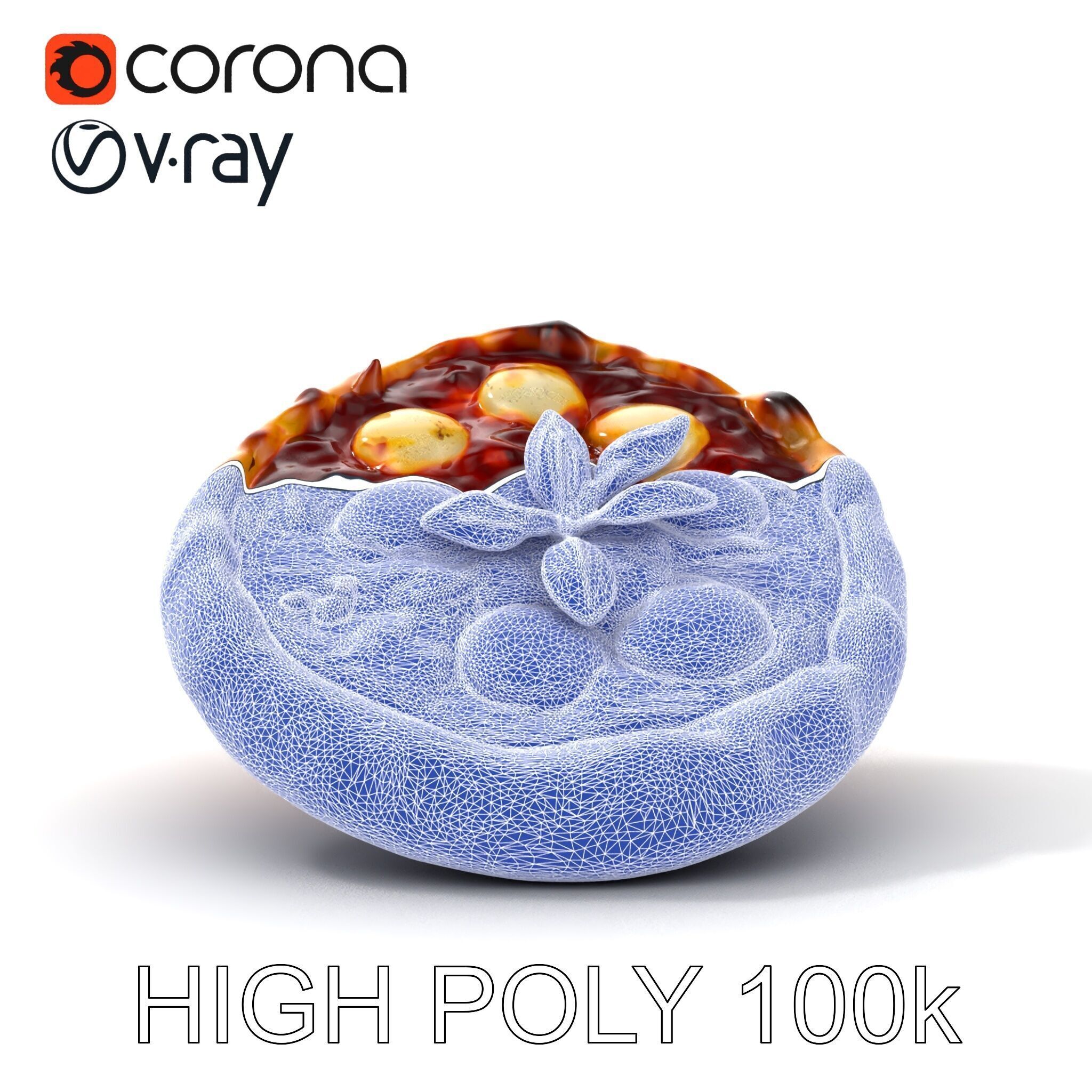 Traditional WoodFired Pizza D Model Pack Low-poly 3D model_27