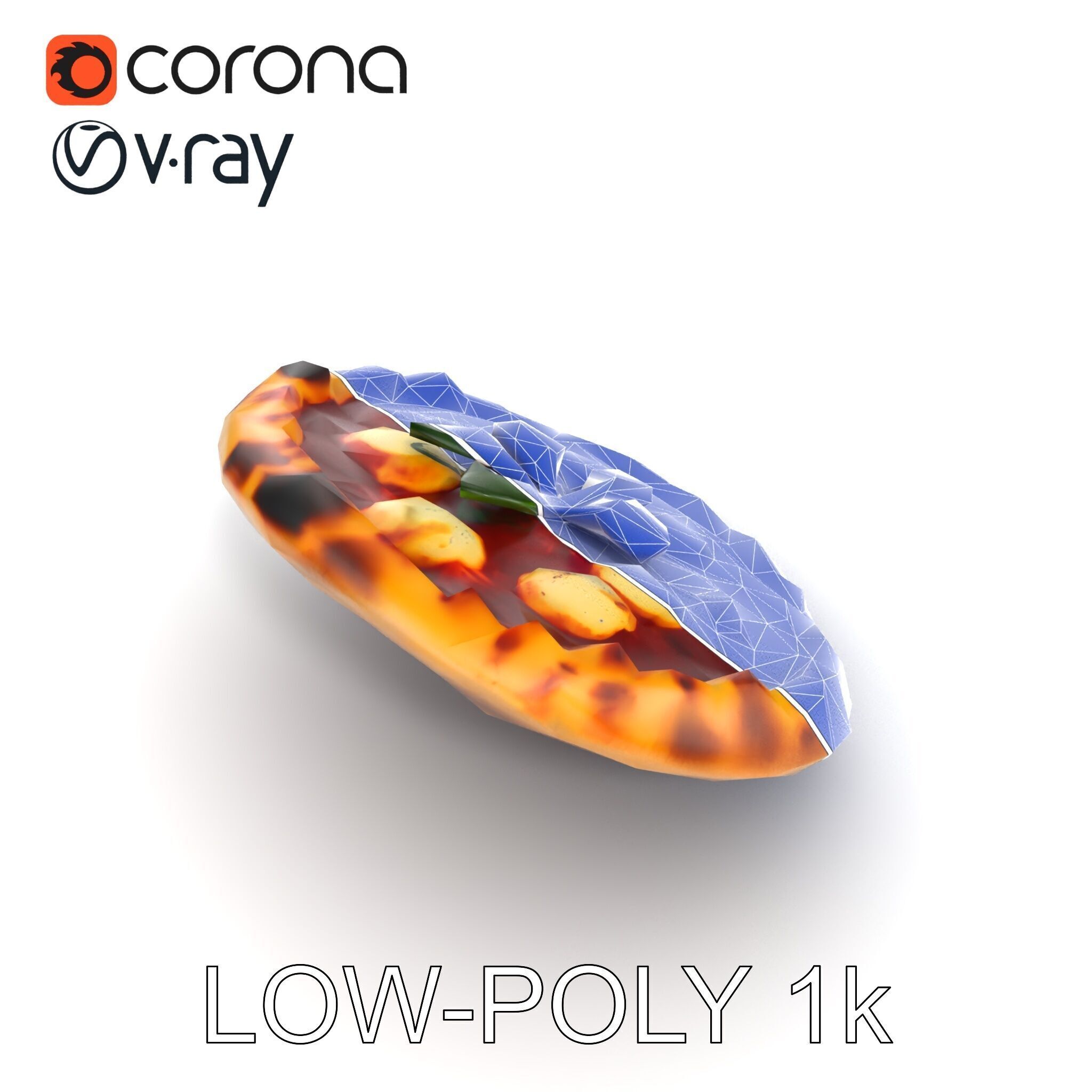 Traditional WoodFired Pizza D Model Pack Low-poly 3D model_20