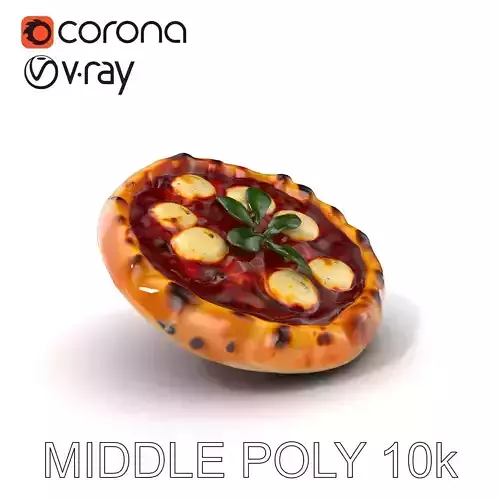 Traditional WoodFired Pizza D Model Pack Low-poly 3D model