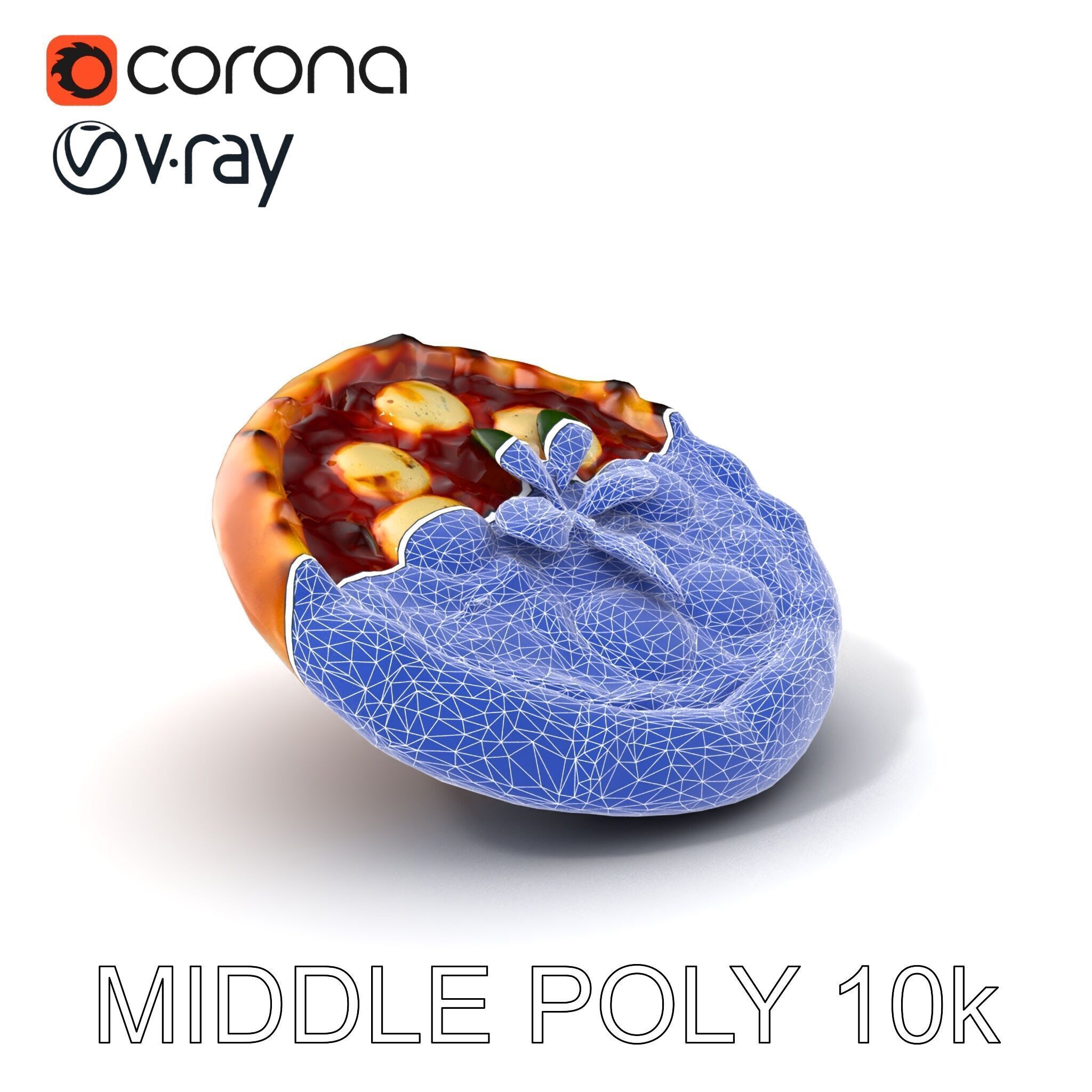 Traditional WoodFired Pizza D Model Pack Low-poly 3D model_6