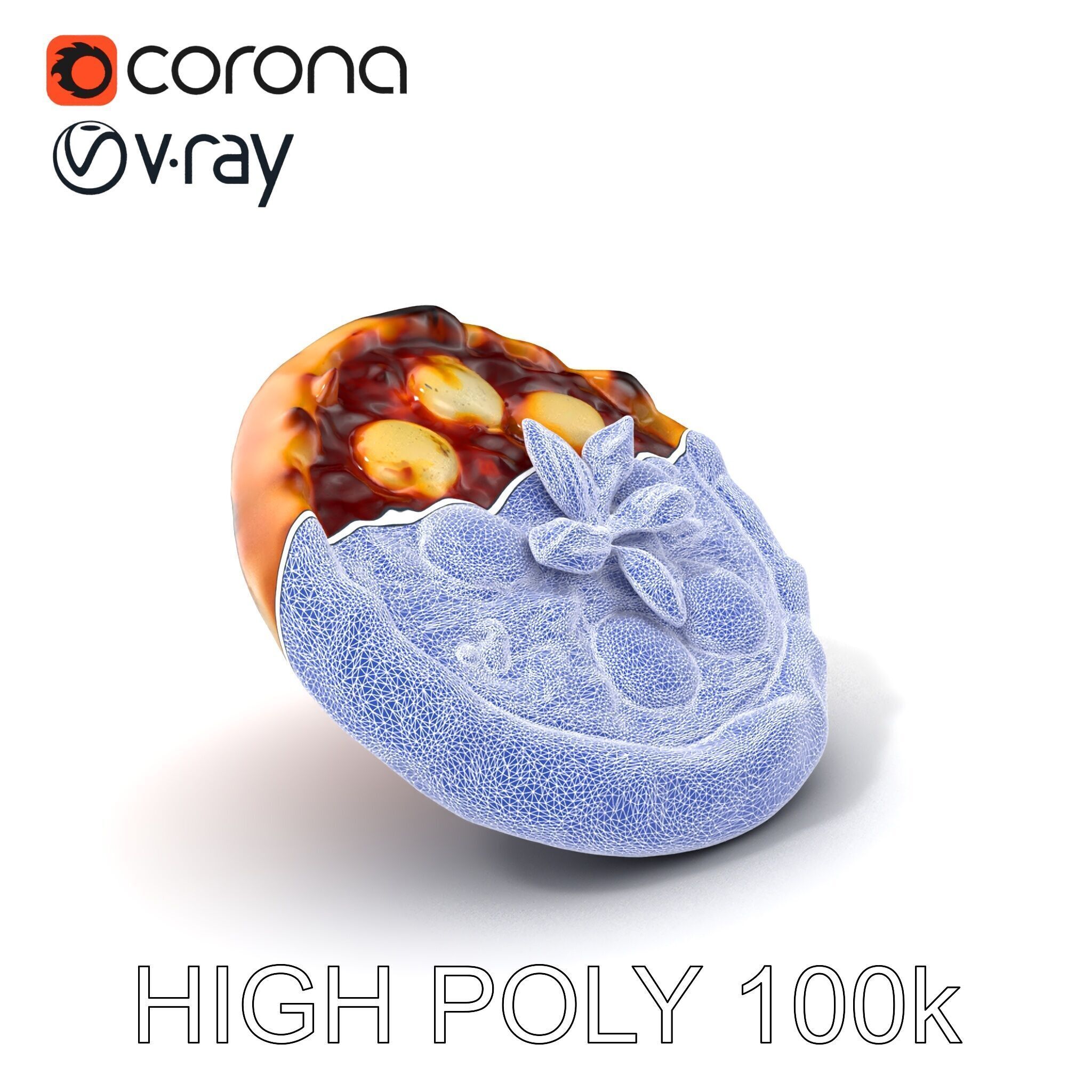 Traditional WoodFired Pizza D Model Pack Low-poly 3D model_10