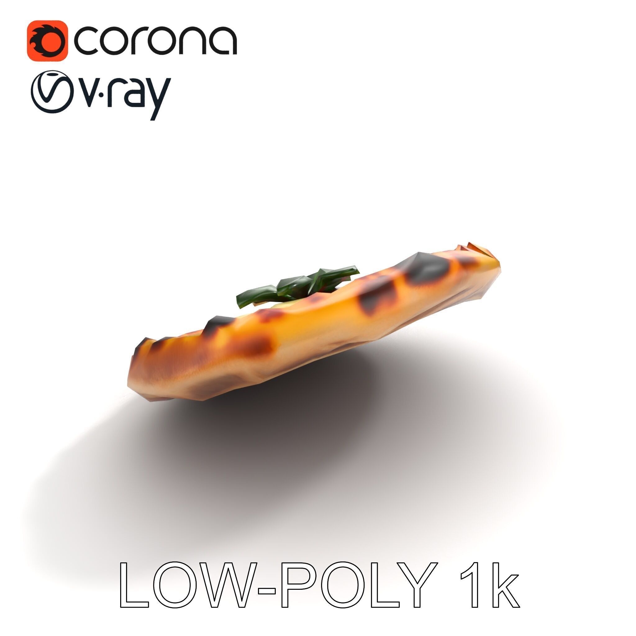 Traditional WoodFired Pizza D Model Pack Low-poly 3D model_9