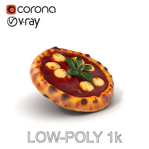 Traditional WoodFired Pizza D Model Pack Low-poly 3D model 5