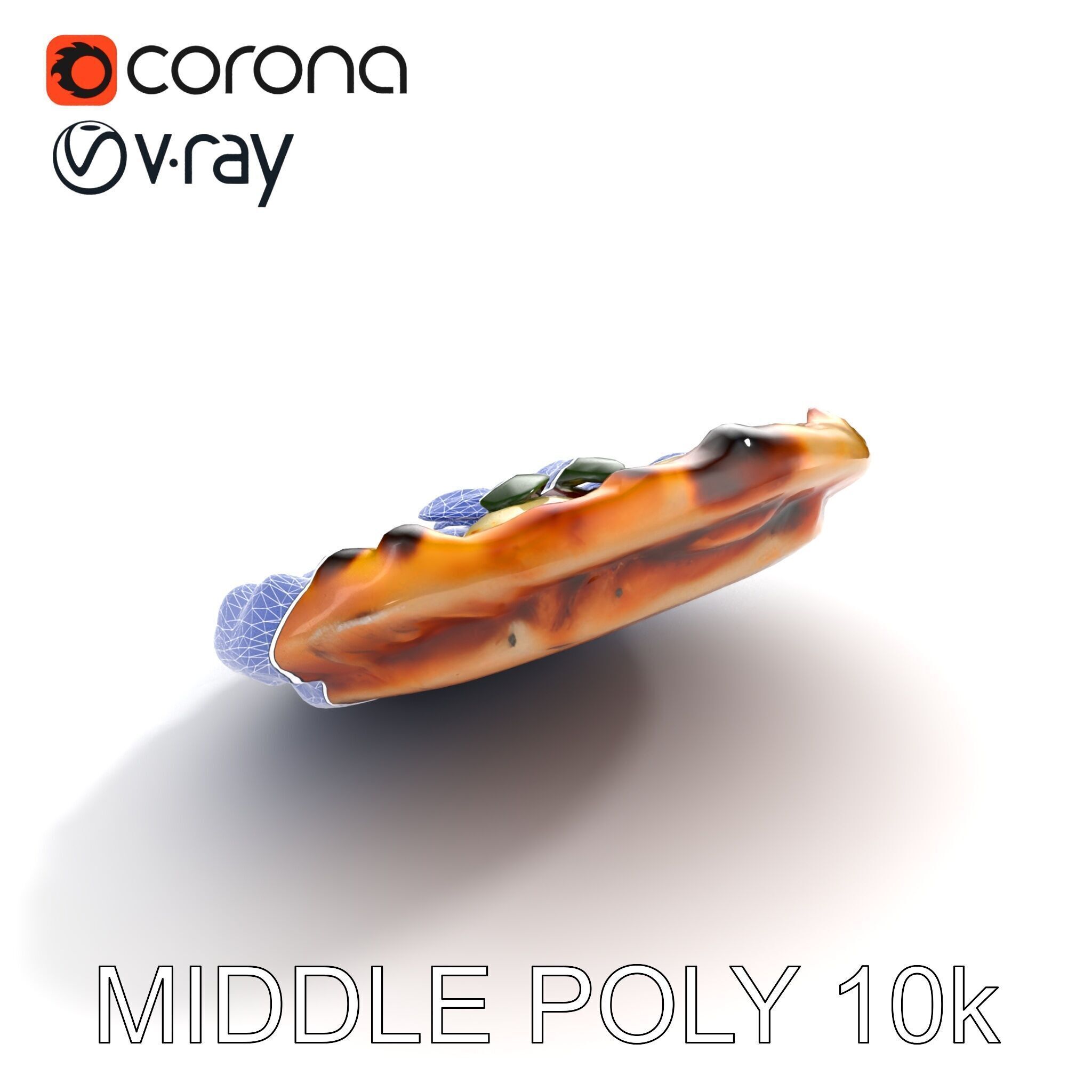 Traditional WoodFired Pizza D Model Pack Low-poly 3D model_11