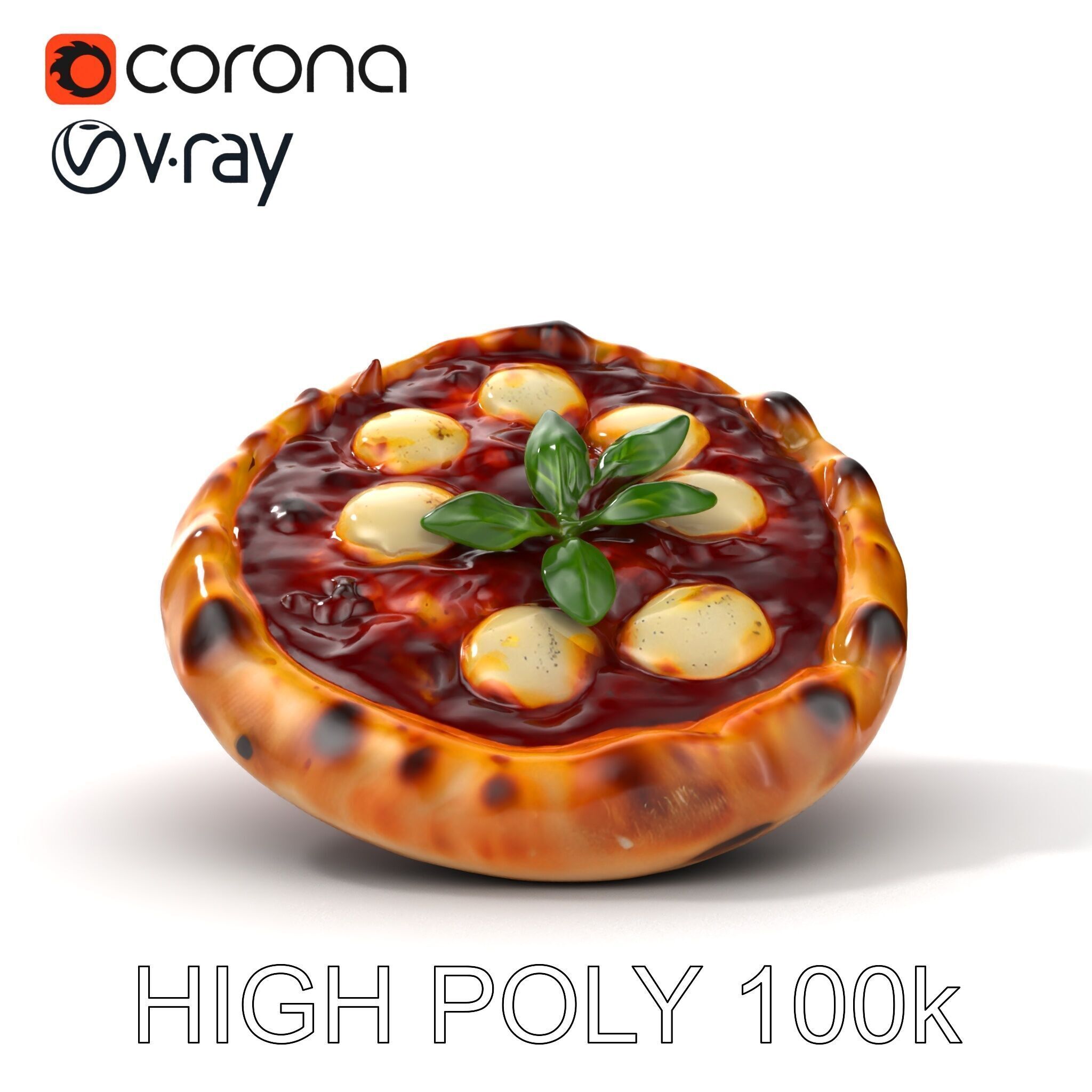 Traditional WoodFired Pizza D Model Pack Low-poly 3D model_19