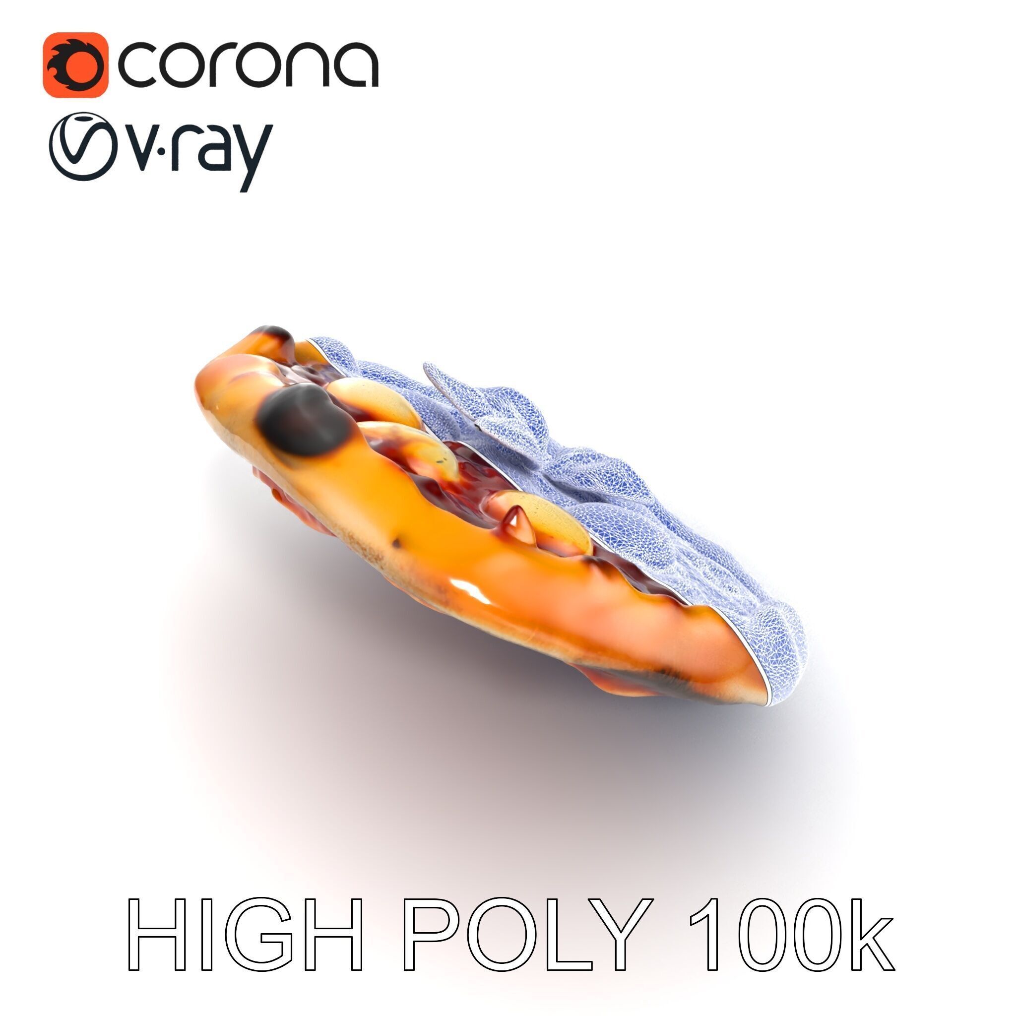 Traditional WoodFired Pizza D Model Pack Low-poly 3D model_13