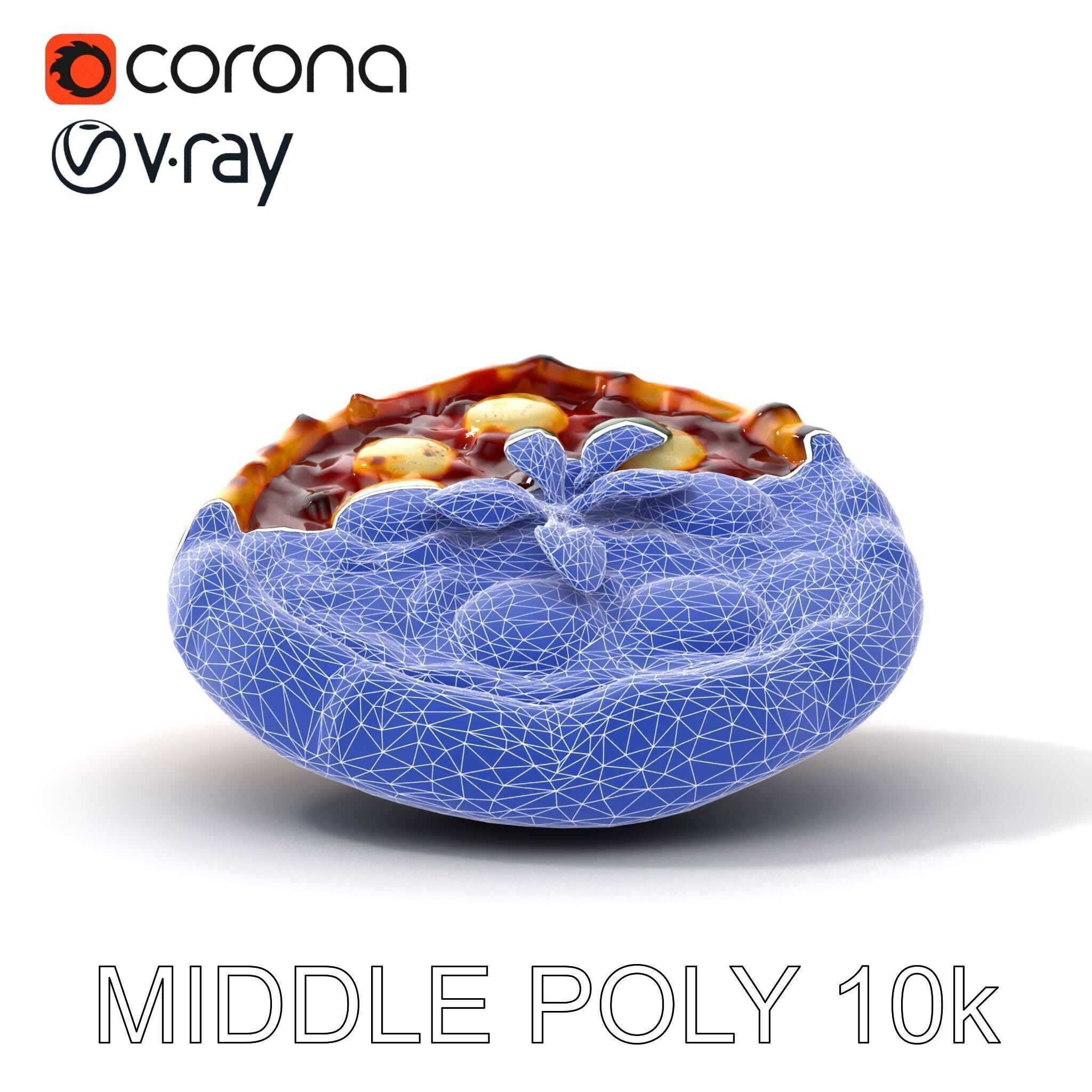 Traditional WoodFired Pizza D Model Pack Low-poly 3D model_32