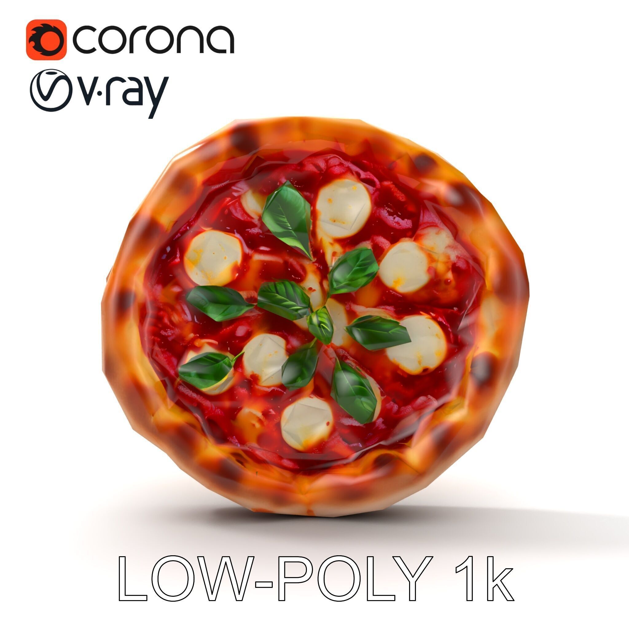 Traditional Margherita Pizza D Model Pack Low-poly 3D model_32