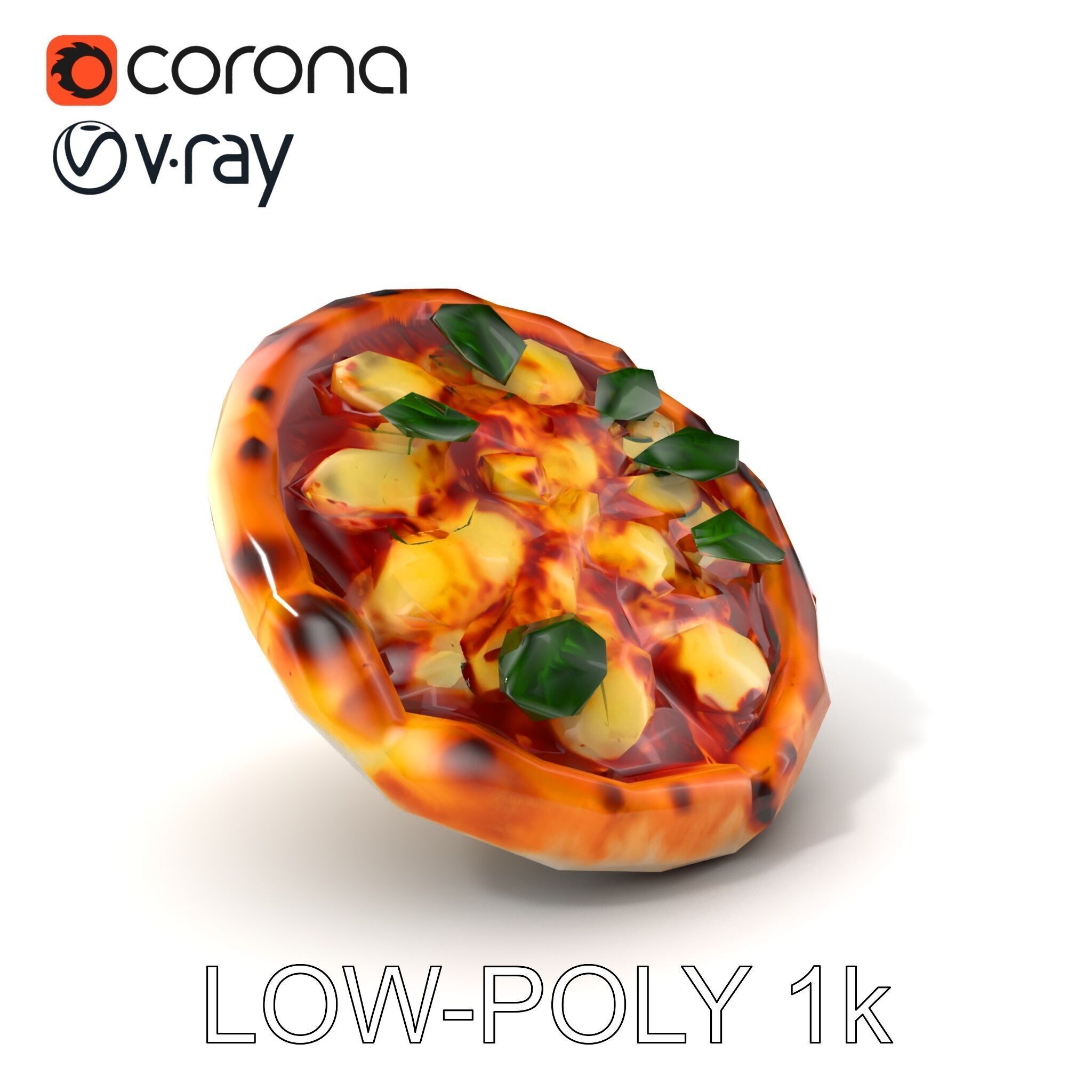 Neapolitan Pizza D Model Pack Low-poly 3D model_5