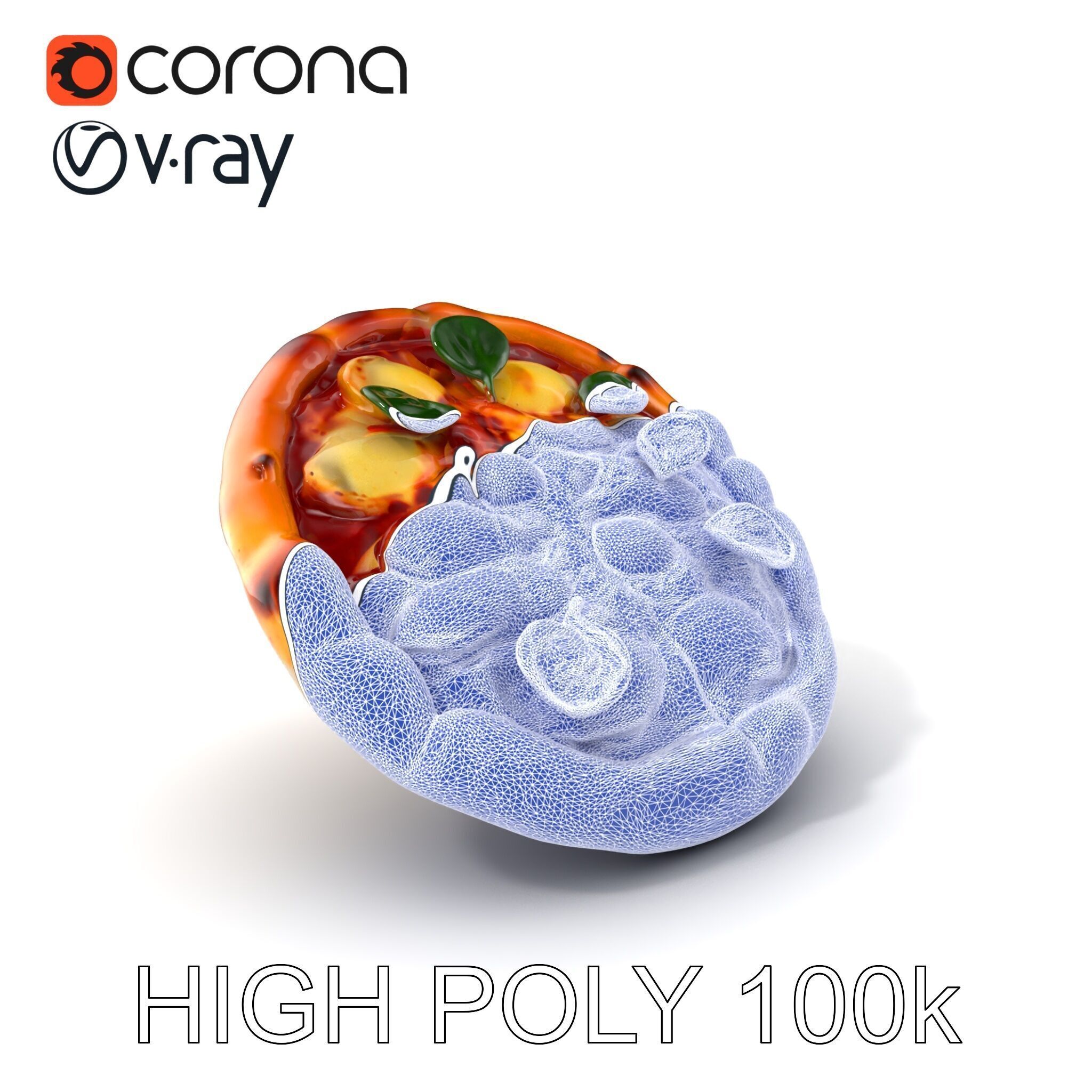 Neapolitan Pizza D Model Pack Low-poly 3D model_10