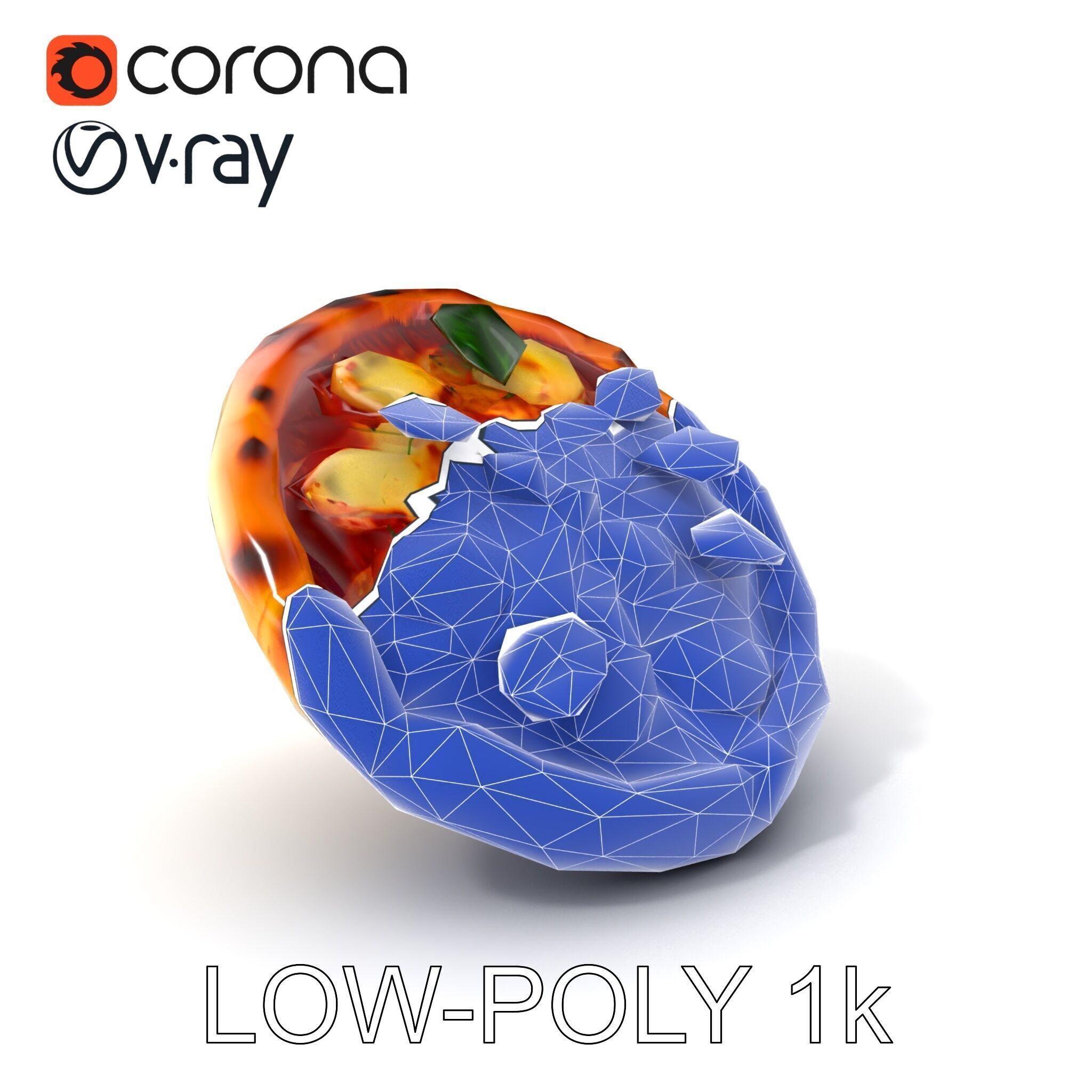 Neapolitan Pizza D Model Pack Low-poly 3D model_7