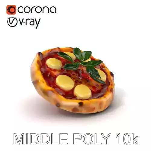 Neapolitan Pizza Gourmet Crust Sculpture model pack Low-poly 3D model