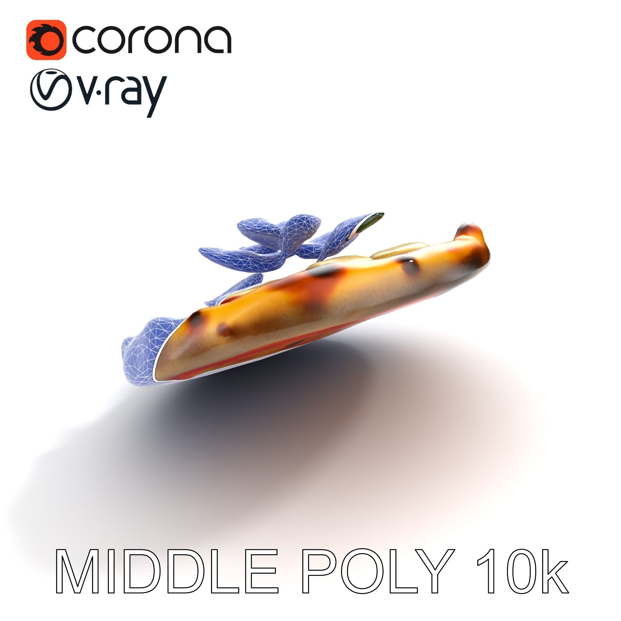 Neapolitan Pizza Gourmet Crust Sculpture model pack Low-poly 3D model_12