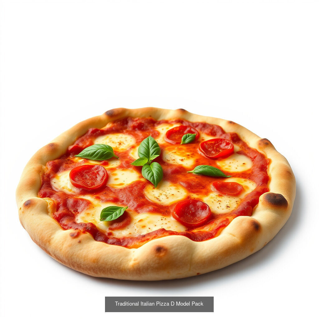 Authentic Italian Pizza Models Pack 3D Model Collection_25