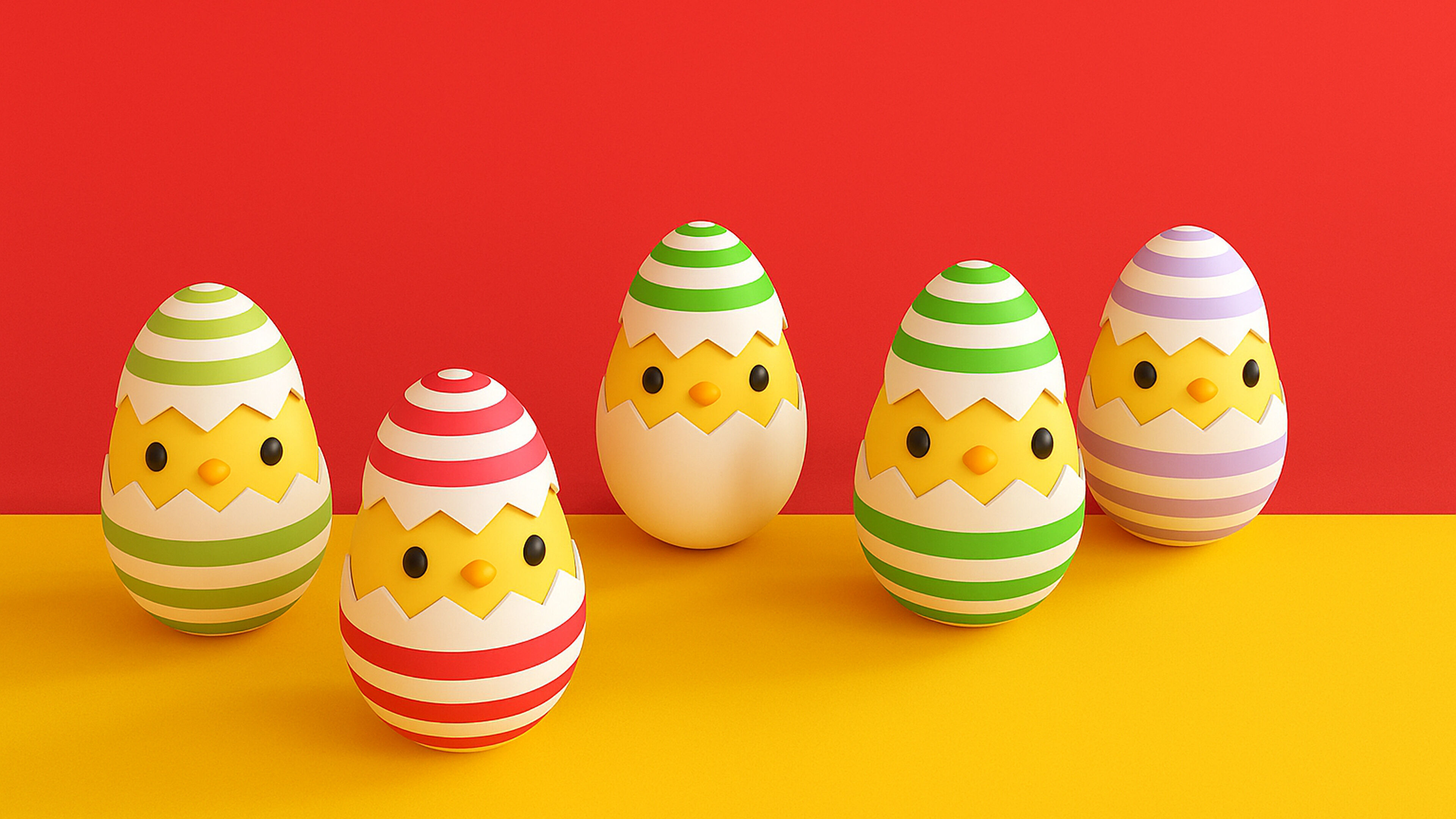 Easter Eggs Chicken Low-poly 3D model_2