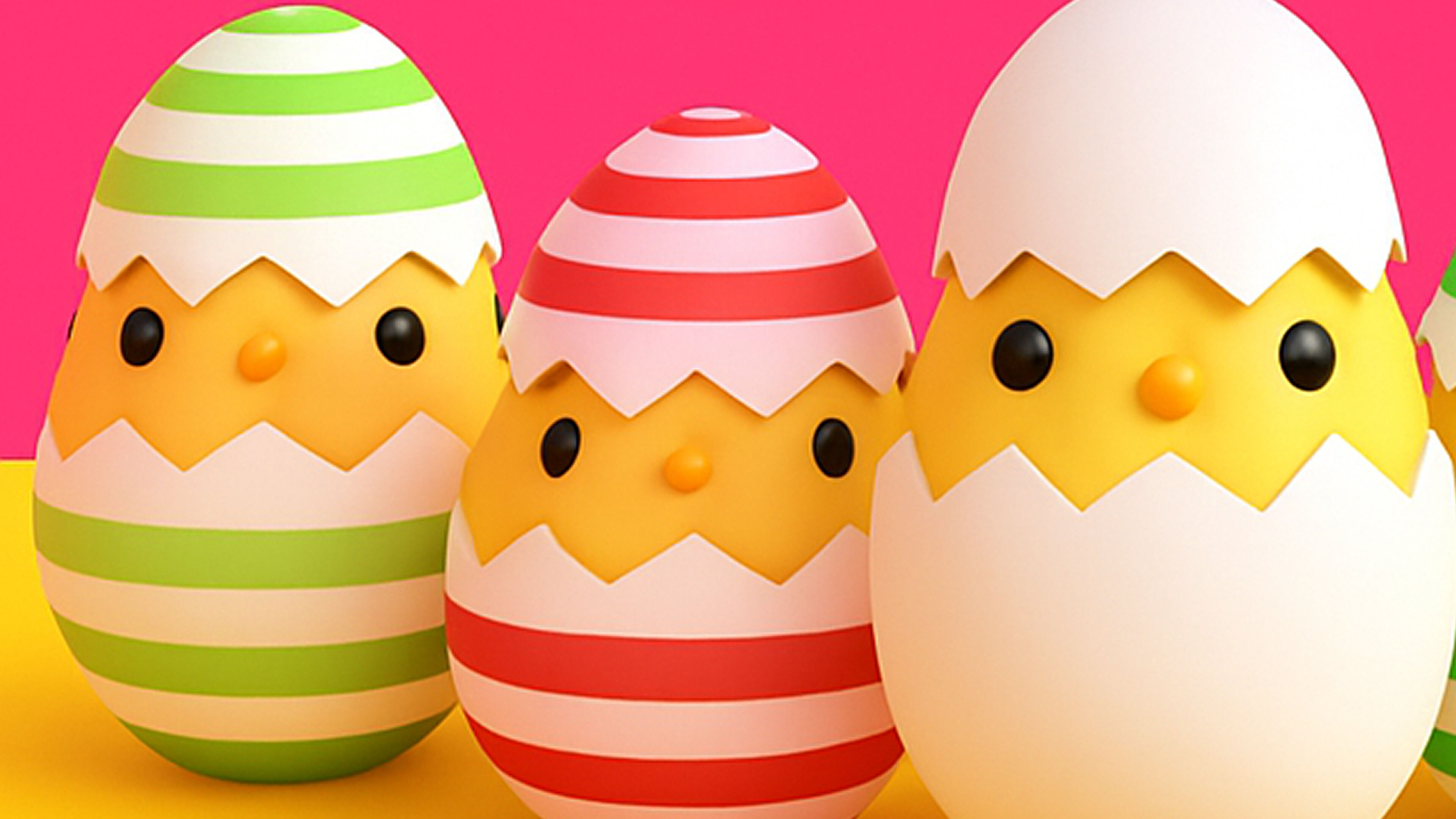 Easter Eggs Chicken Low-poly 3D model_8