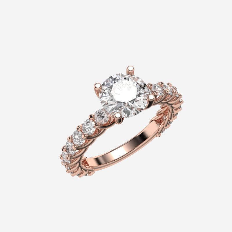 Flower Diamond Ring 3D print model_6