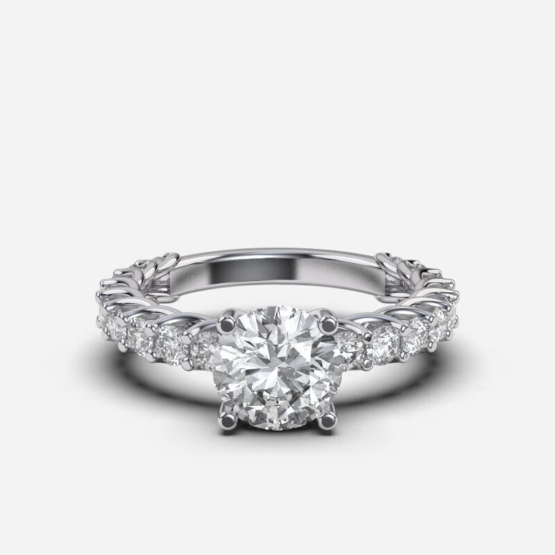 Flower Diamond Ring 3D print model_8