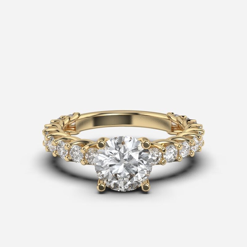 Flower Diamond Ring 3D print model_1