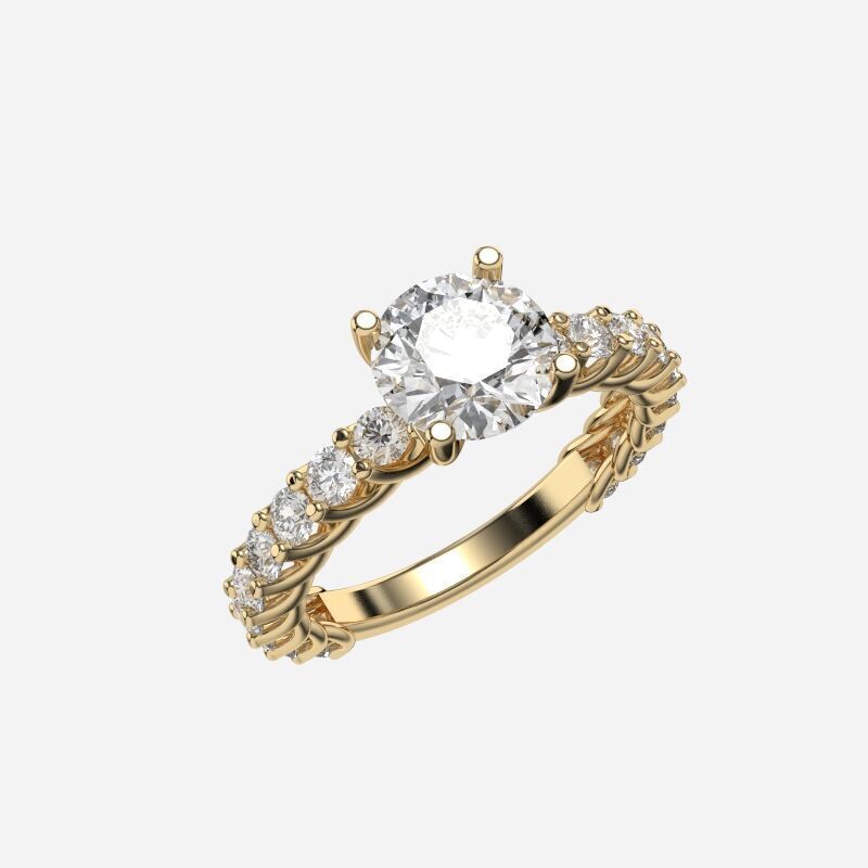 Flower Diamond Ring 3D print model_3