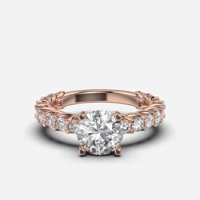 Flower Diamond Ring 3D print model_4