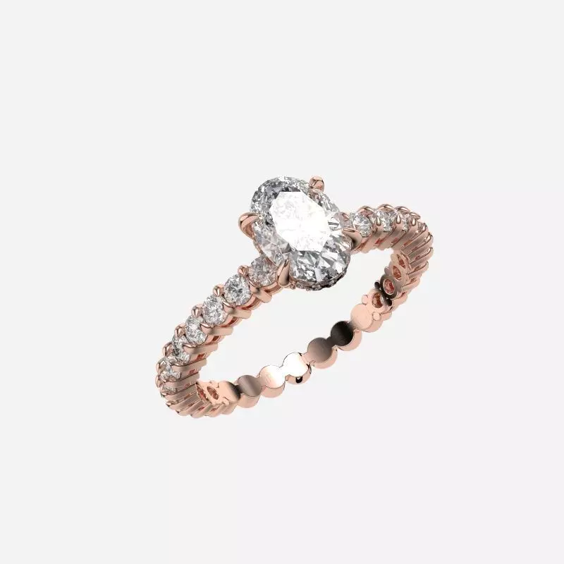 Ovel Diamond Ring 3D print model