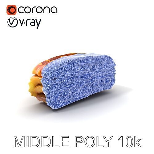 Baklava Pastry Dessert Model Pack Low-poly 3D model 6