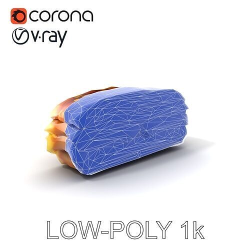 Baklava Pastry Dessert Model Pack Low-poly 3D model 7