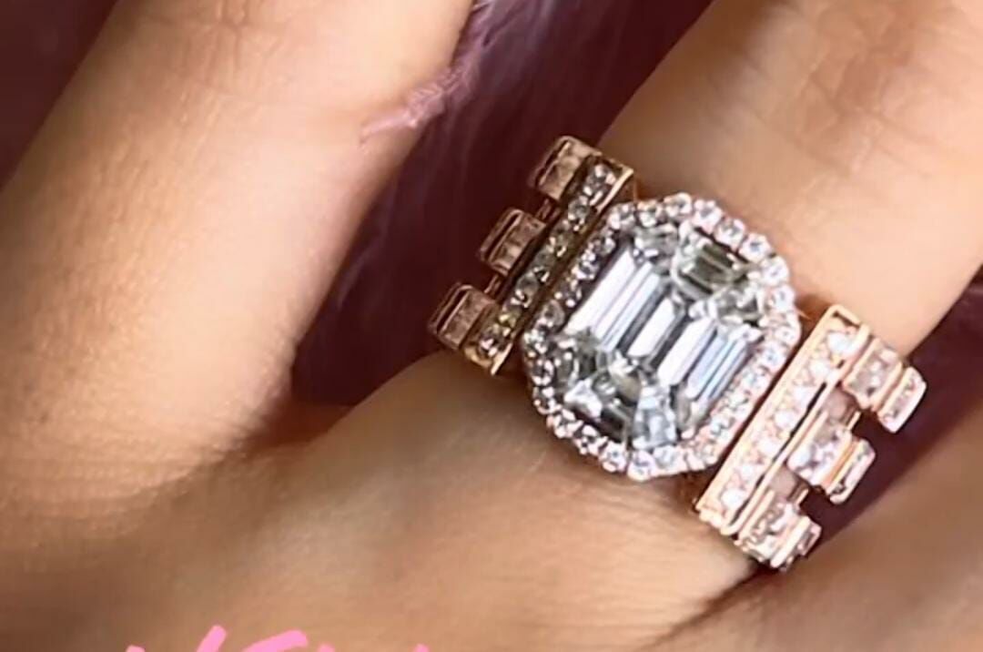 Custom Diamond Ring 3D print model_10