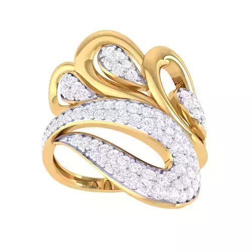 Printable 3D jewelry model of Lady diamond ring