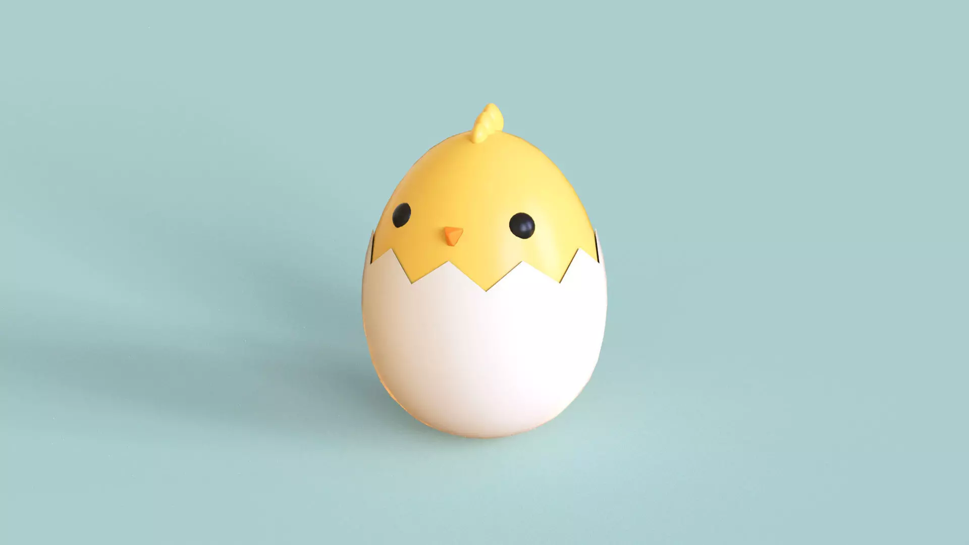 Easter Eggs Chicken 01 Low-poly 3D model_0